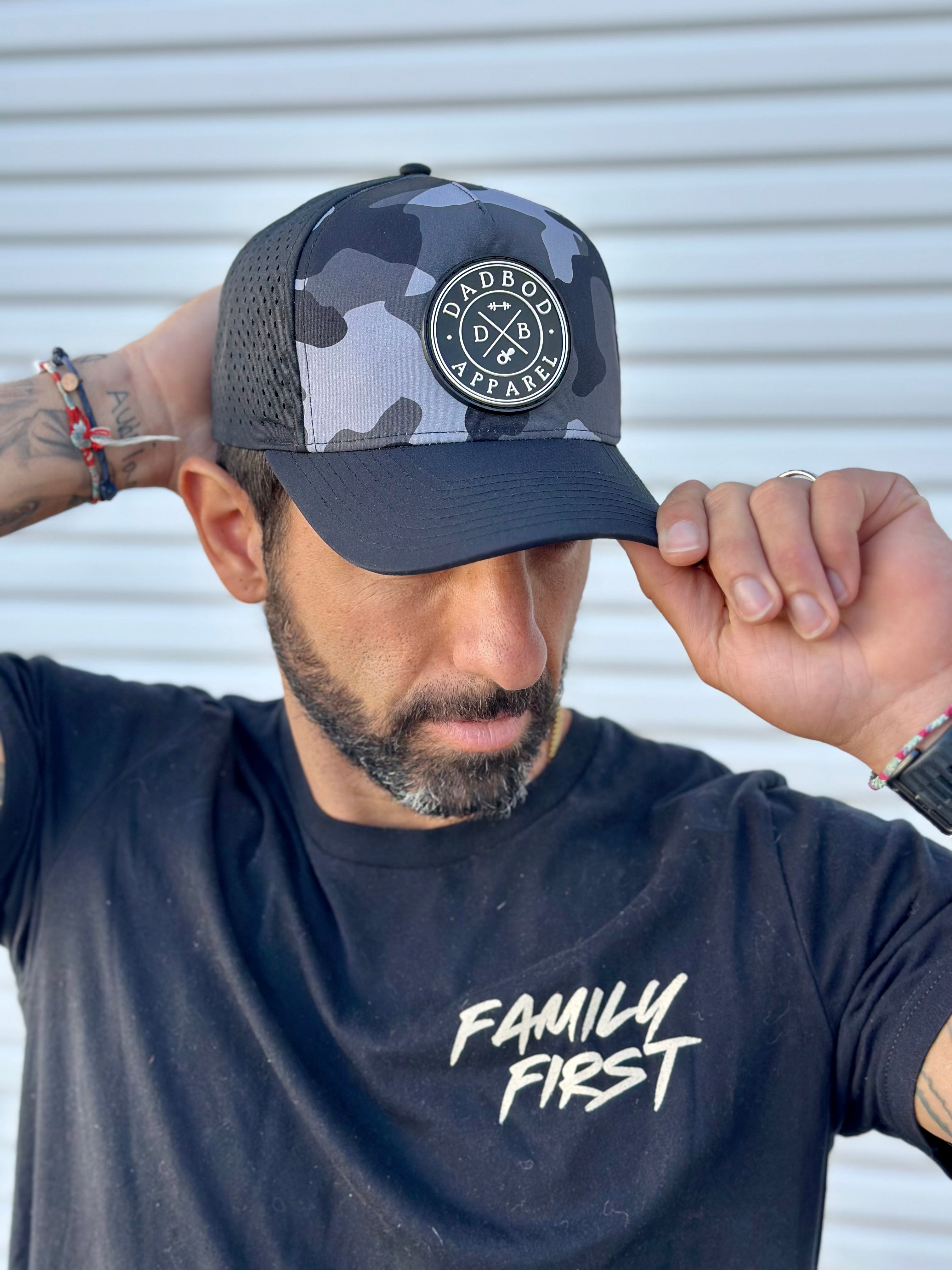 Premium Active PVC Logo A Frame Snapback - Black Camo