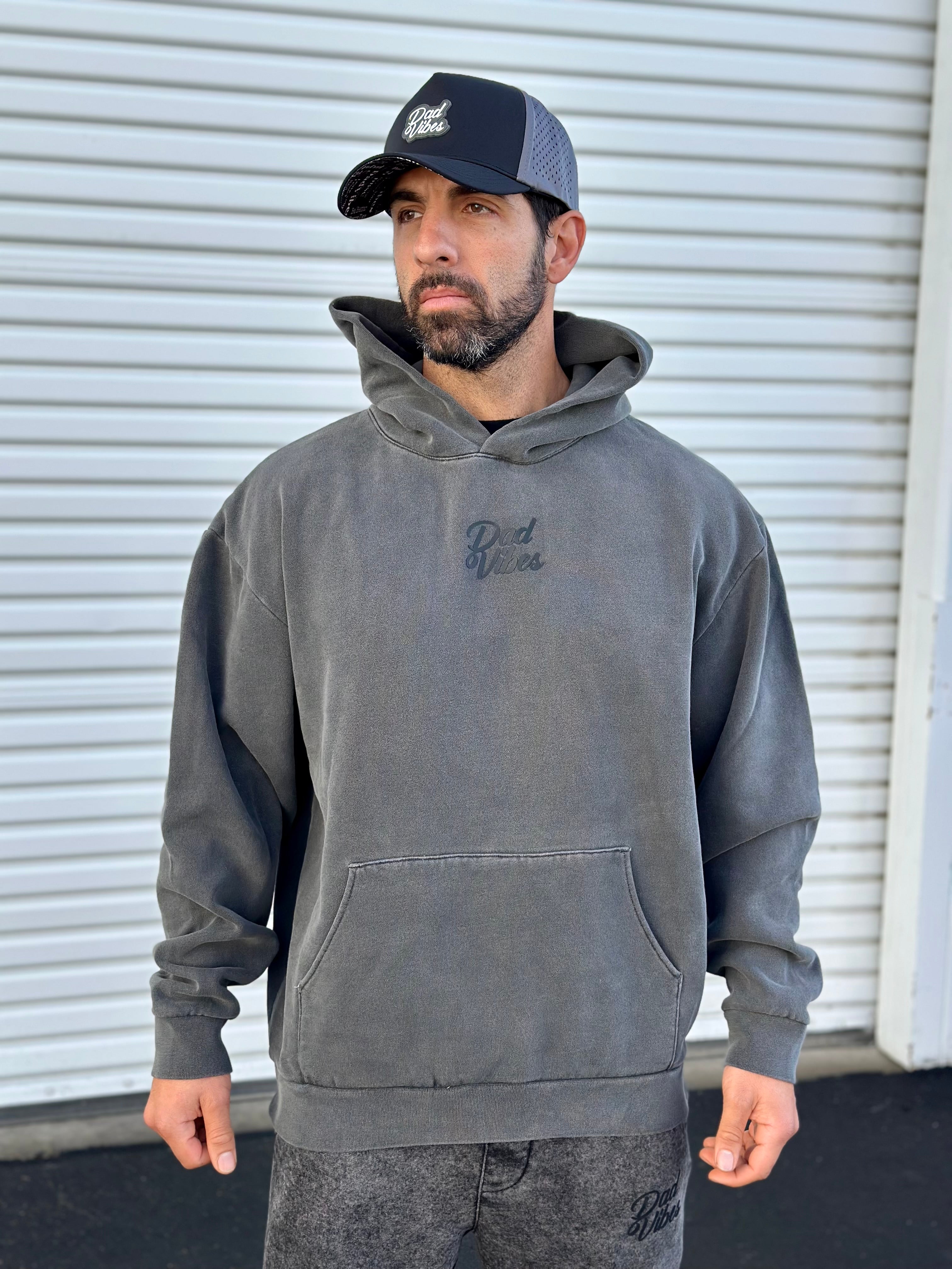 DadVibes Script Heavyweight Pull Over Hoodie