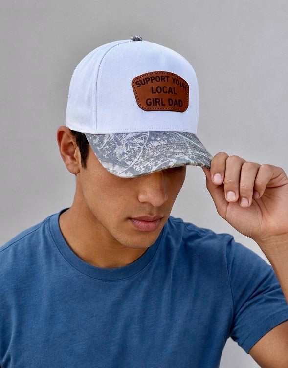 Support Your Local Girl Dad Tree Camo A-Frame Hat