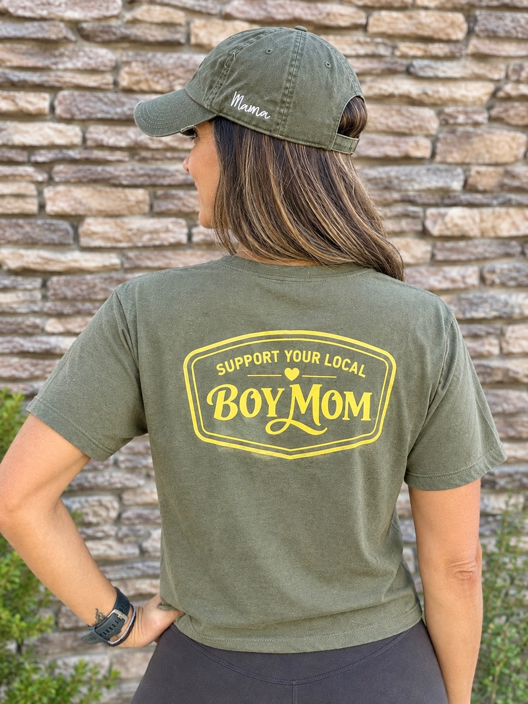 Support Your Local BOY MOM V.2 - Crop Shirt