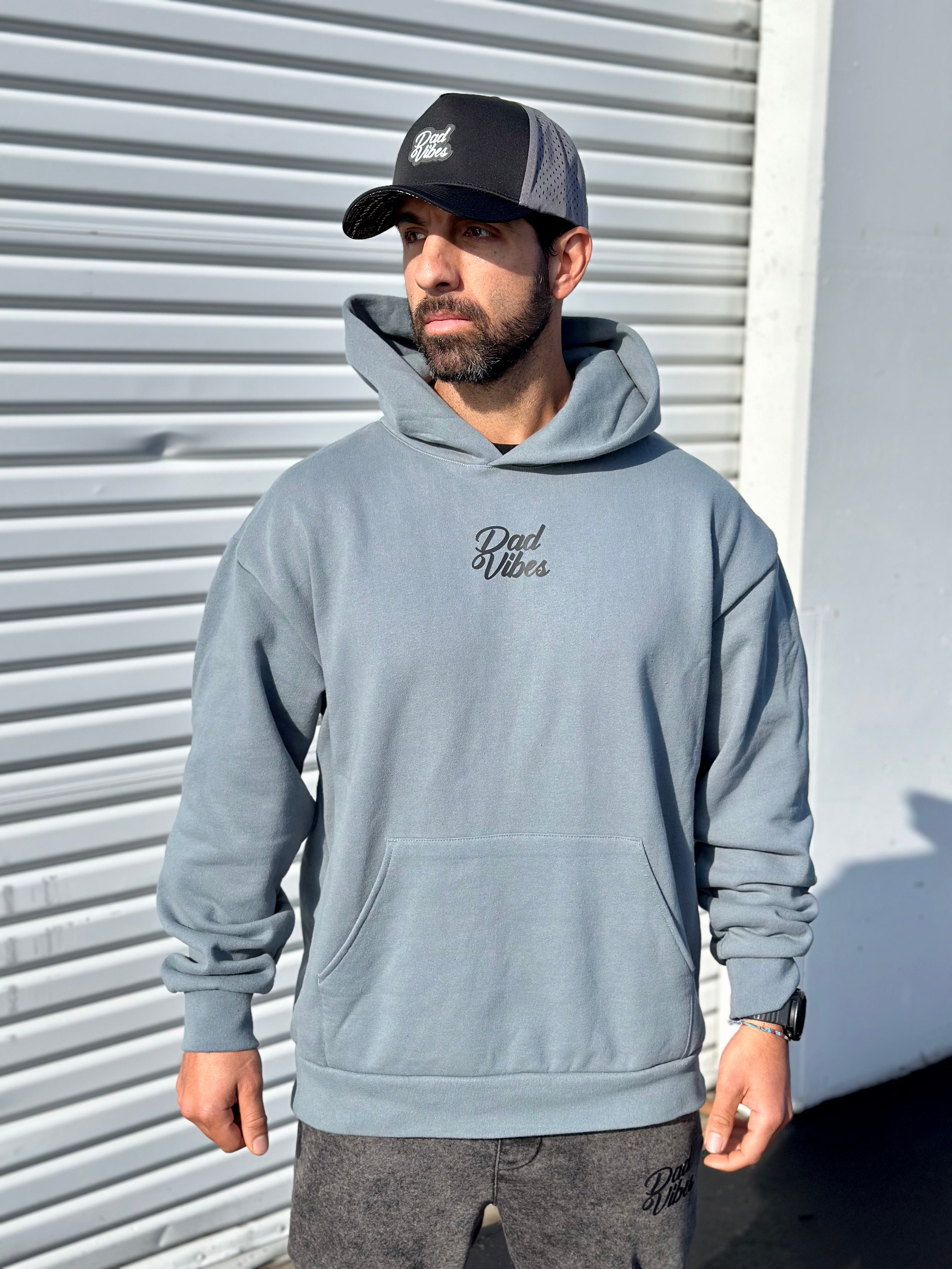 DadVibes Script Heavyweight Pull Over Hoodie