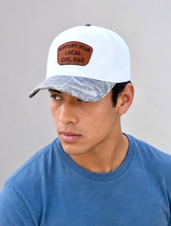 Support Your Local Girl Dad Tree Camo A-Frame Hat