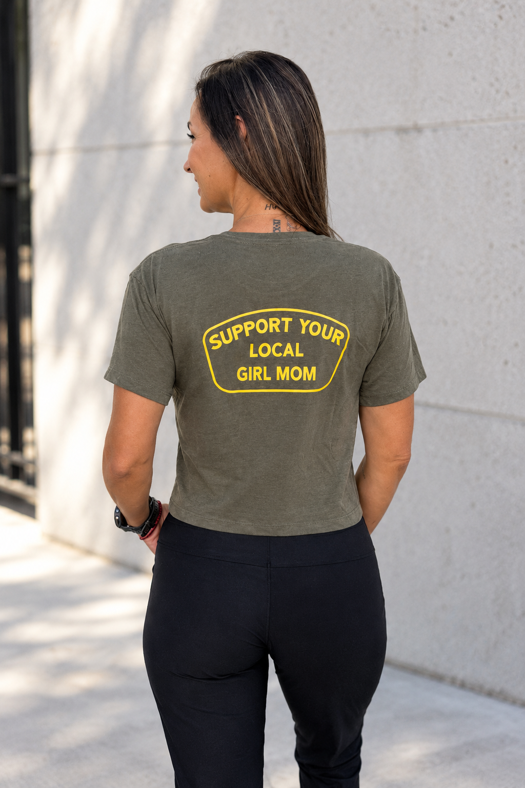 Support Your Local GIRL Mom CROP Shirt (GM)