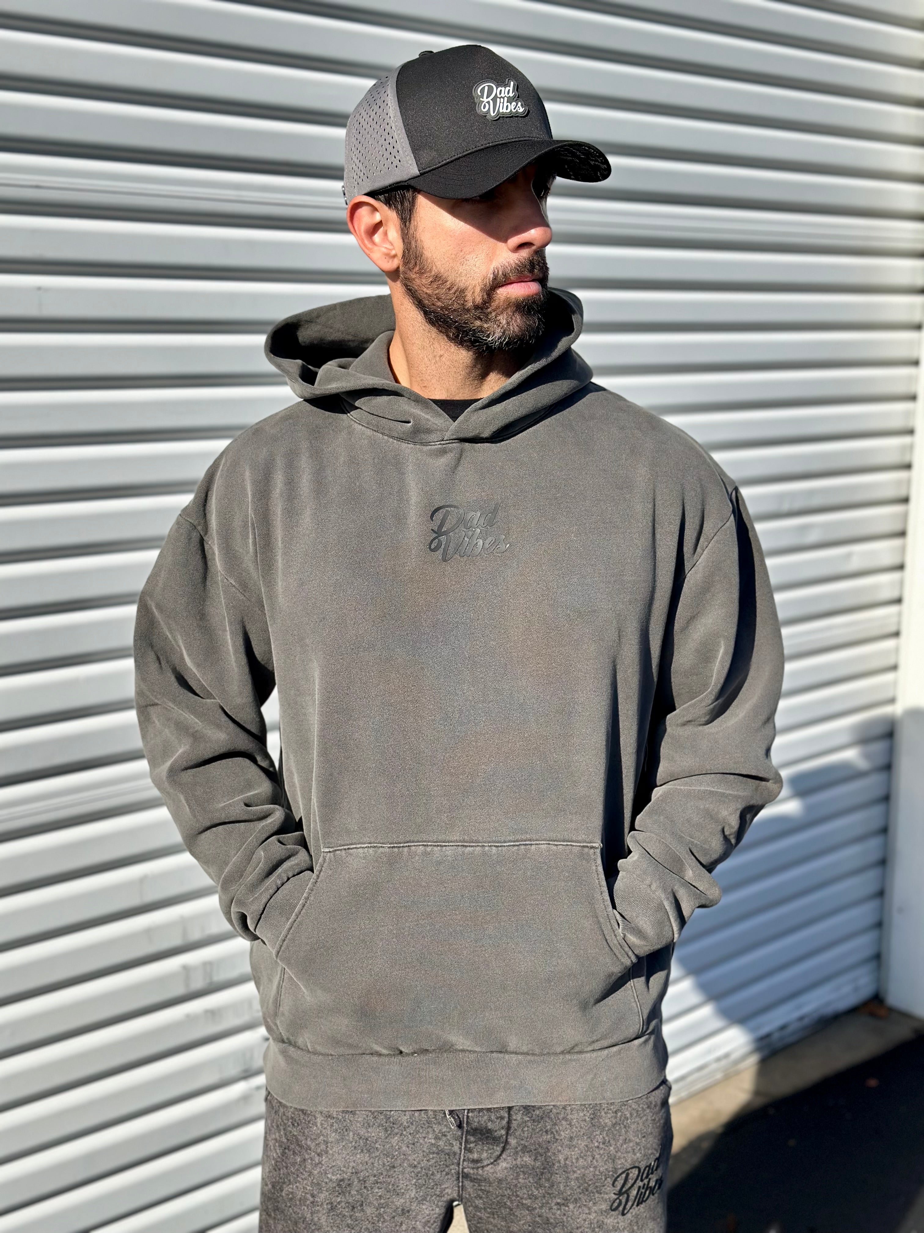 DadVibes Script Heavyweight Pull Over Hoodie