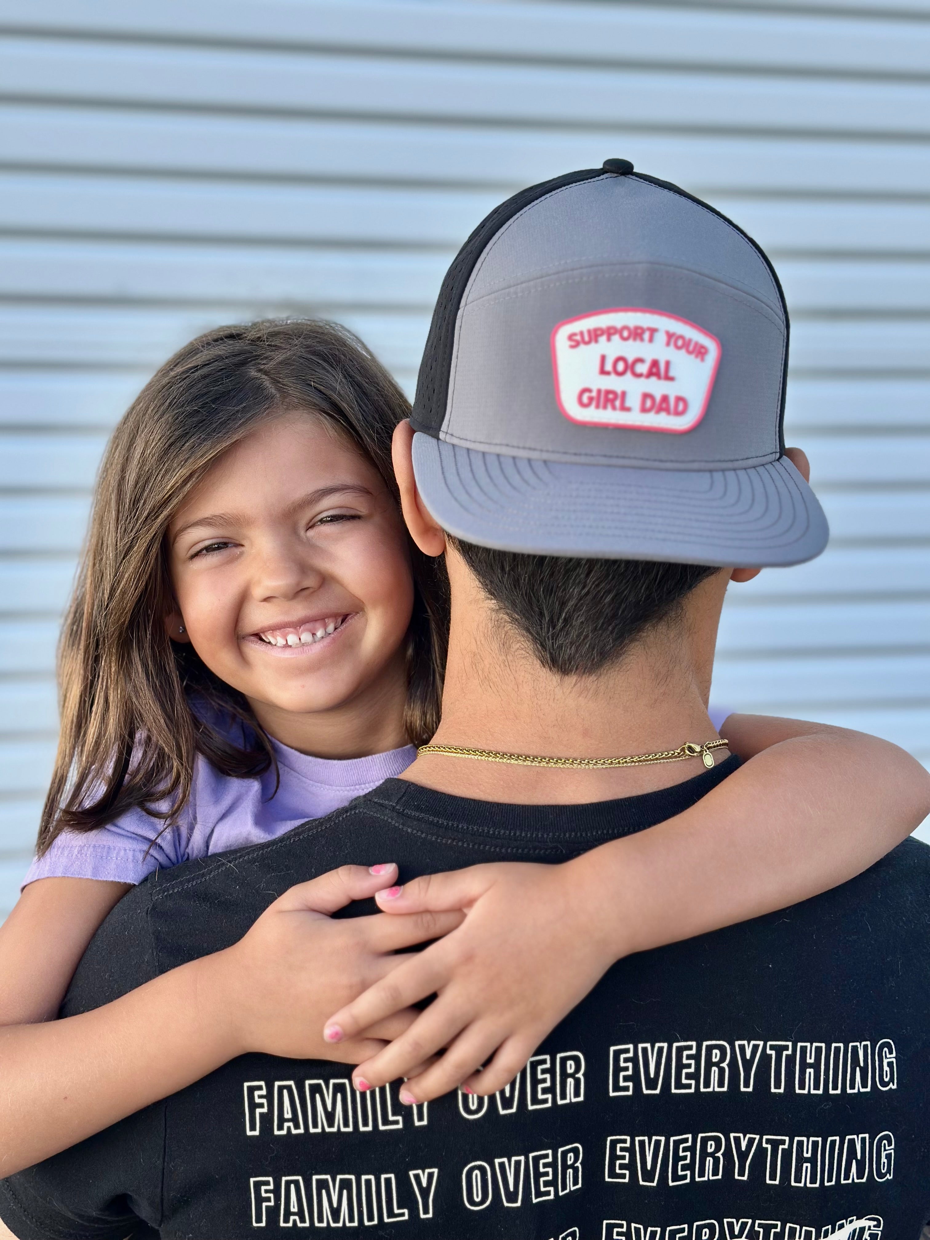 Premium Active Support Your Local Girl Dad (6 Panel) - Dark Grey/Black