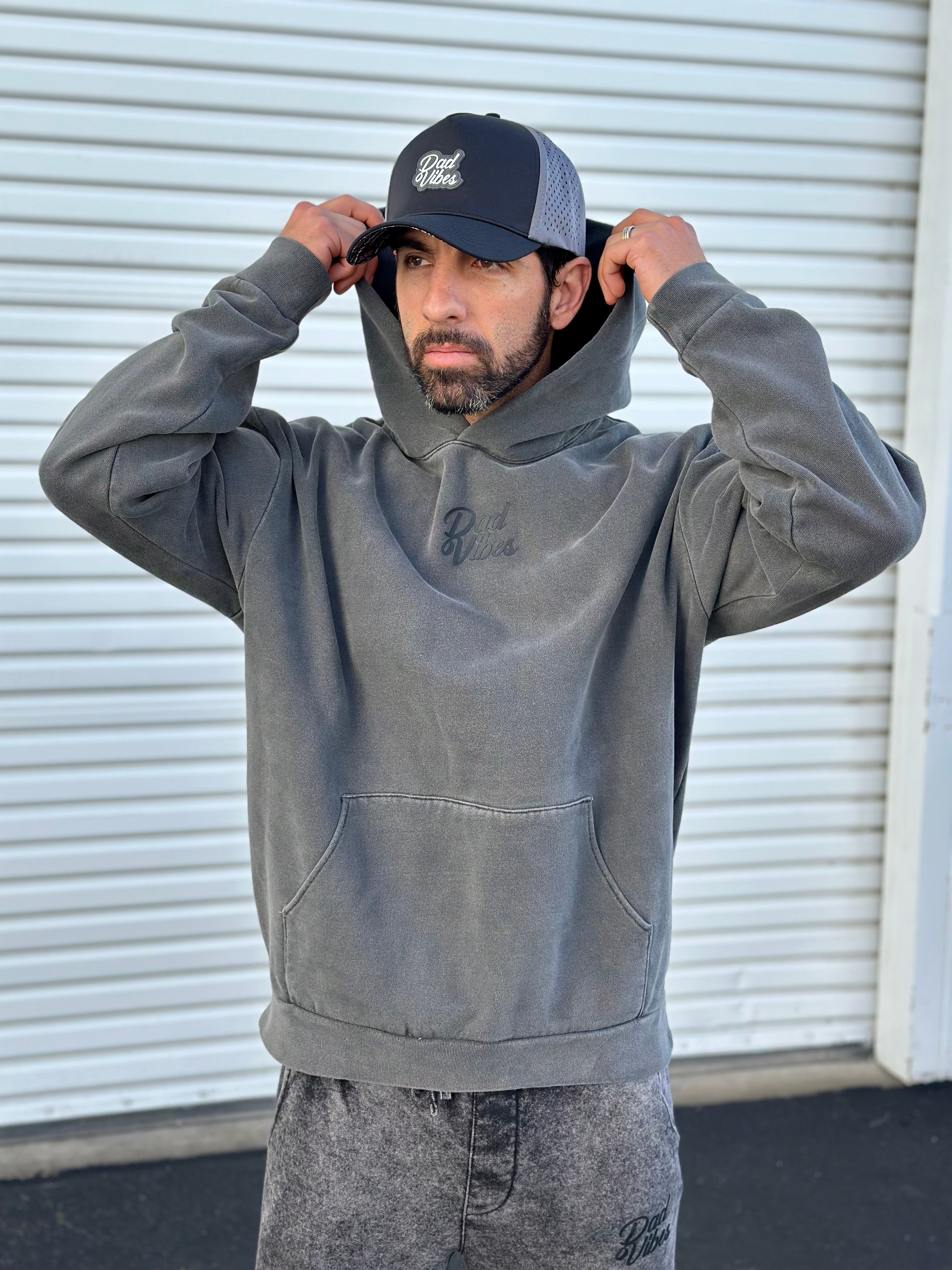 DadVibes Script Heavyweight Pull Over Hoodie