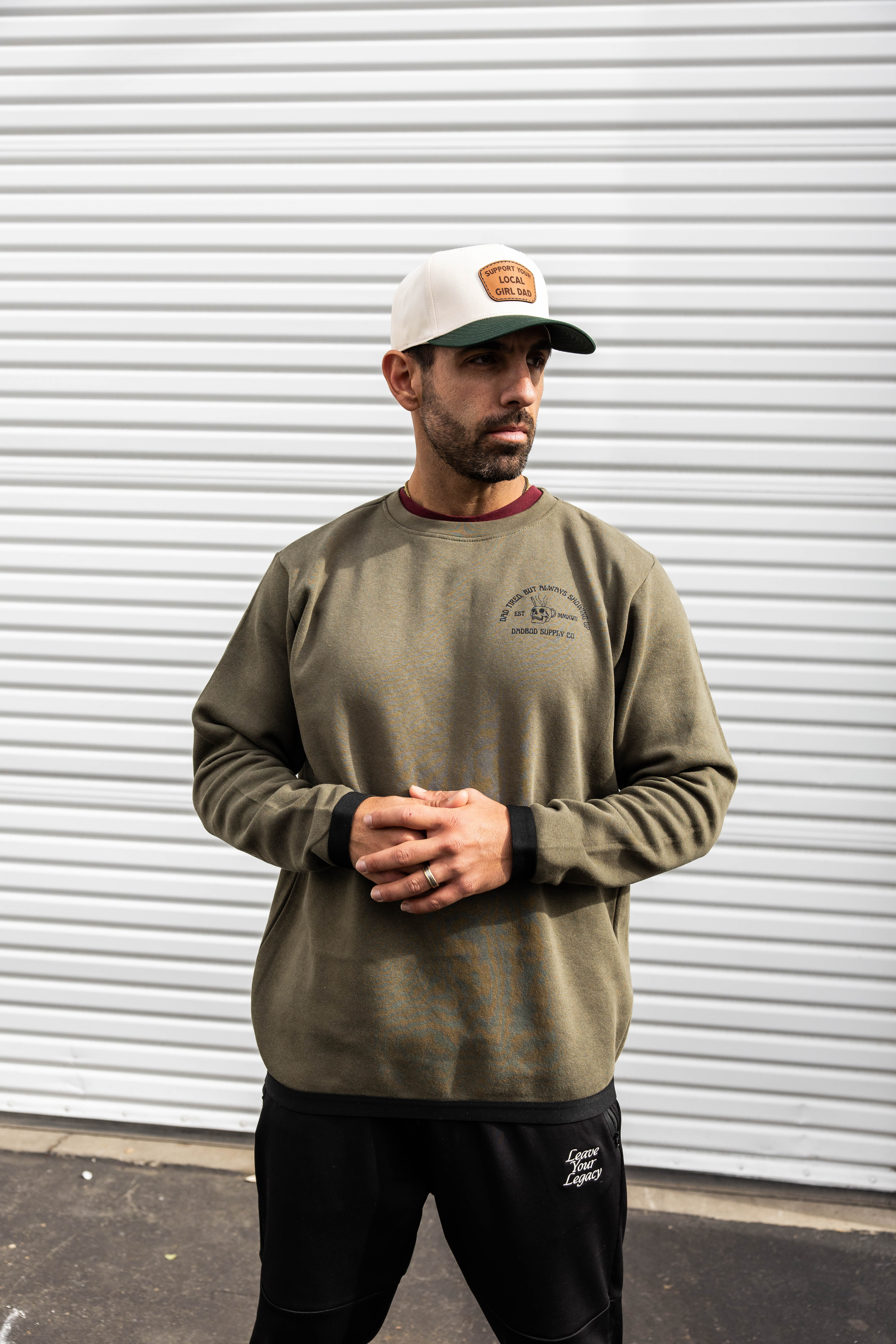 Dad Tired Crew Neck Sweatshirt