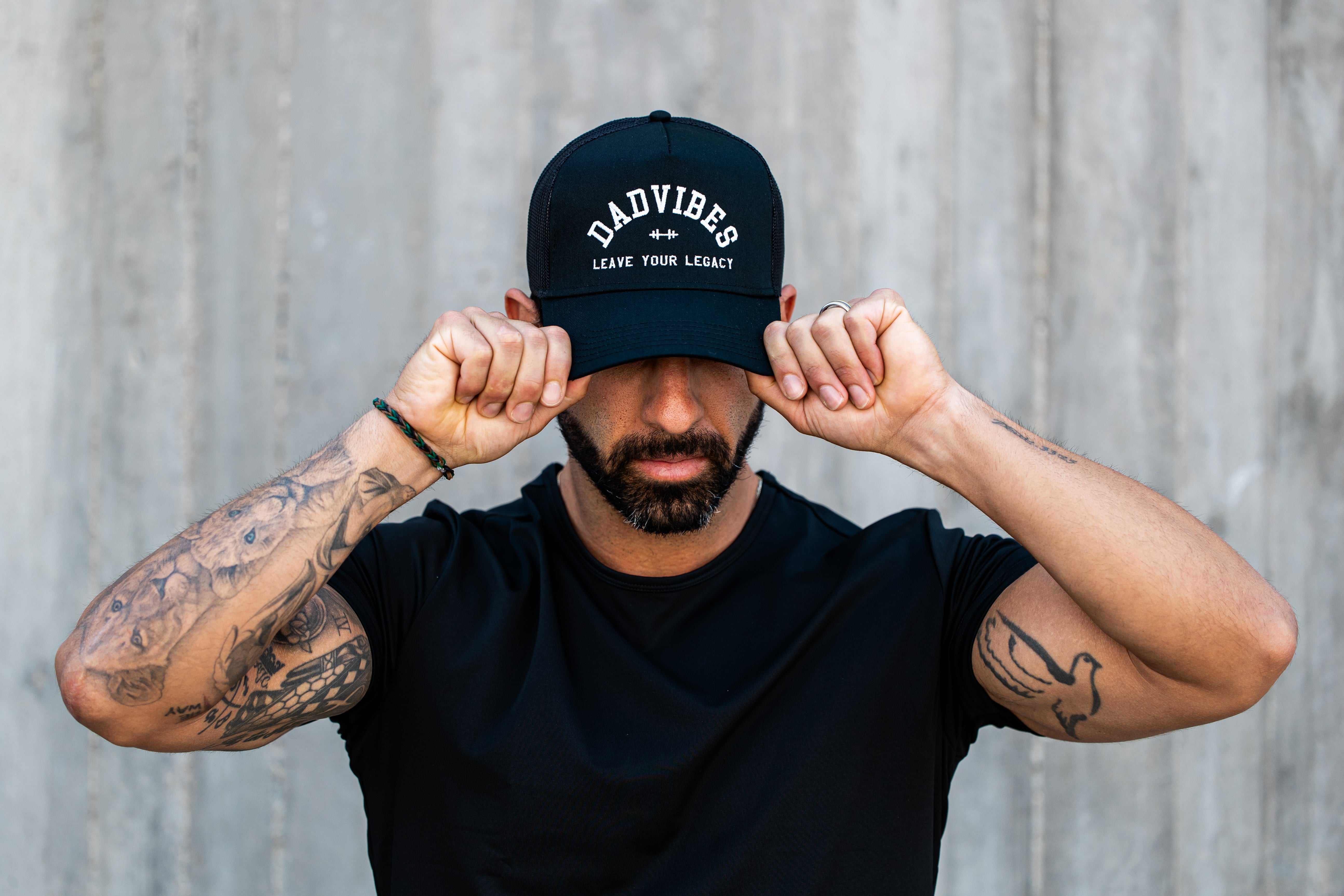 DadVibes 5 Panel Hat (Black Trucker)