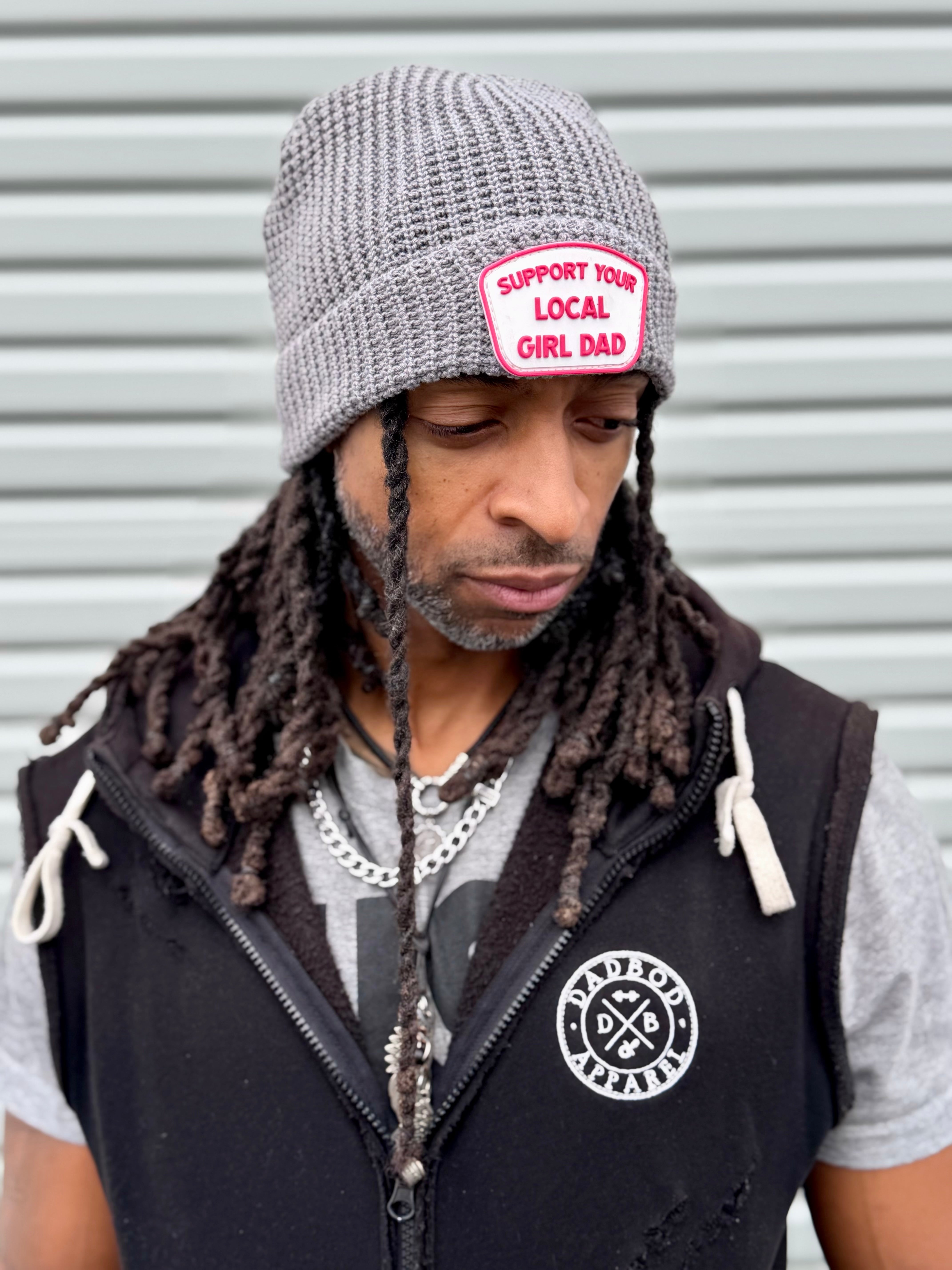 Waffle-Knit Cuffed Beanie