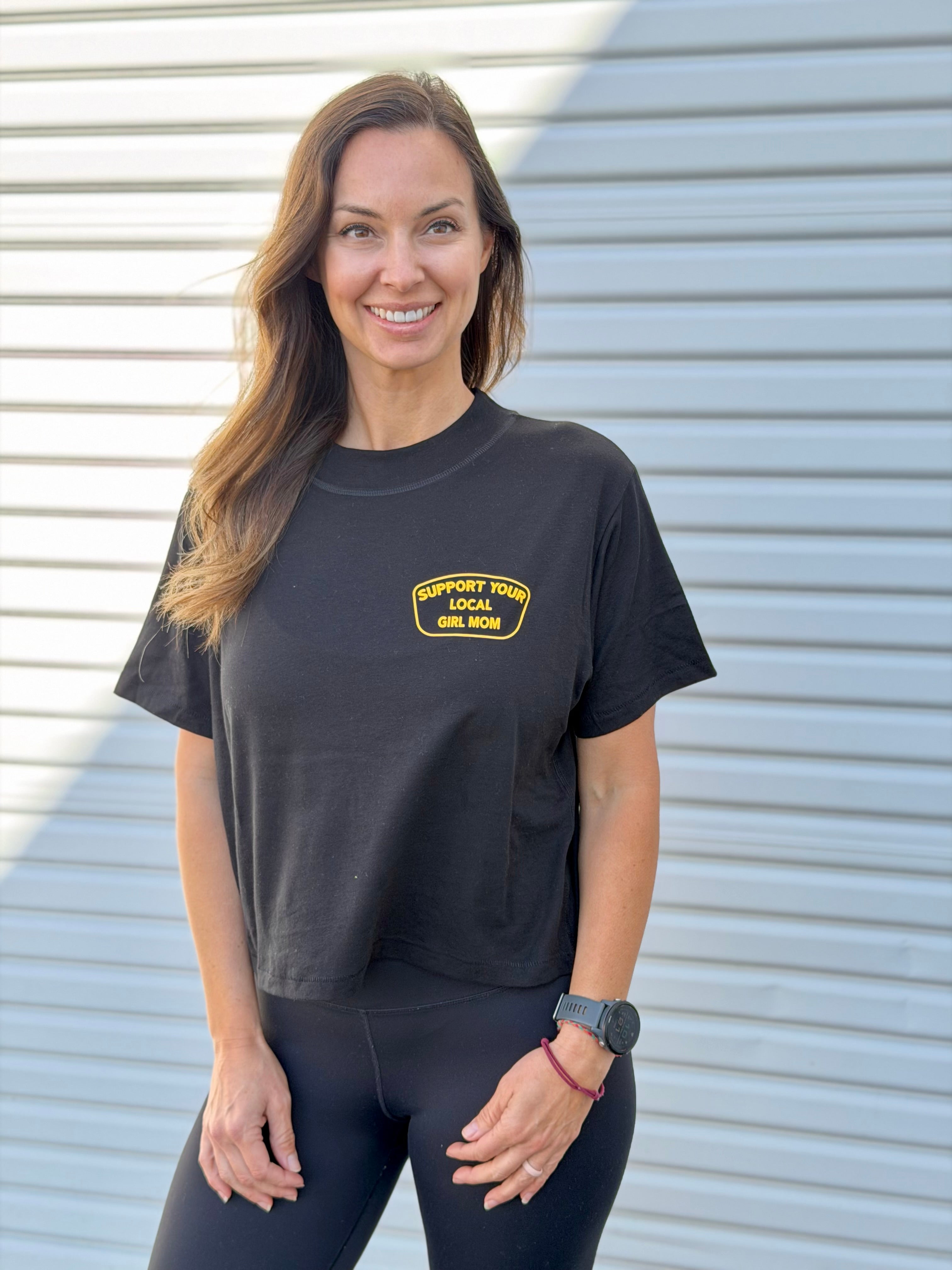 Support Your Local GIRL MOM - Gold Standard Crop Shirt