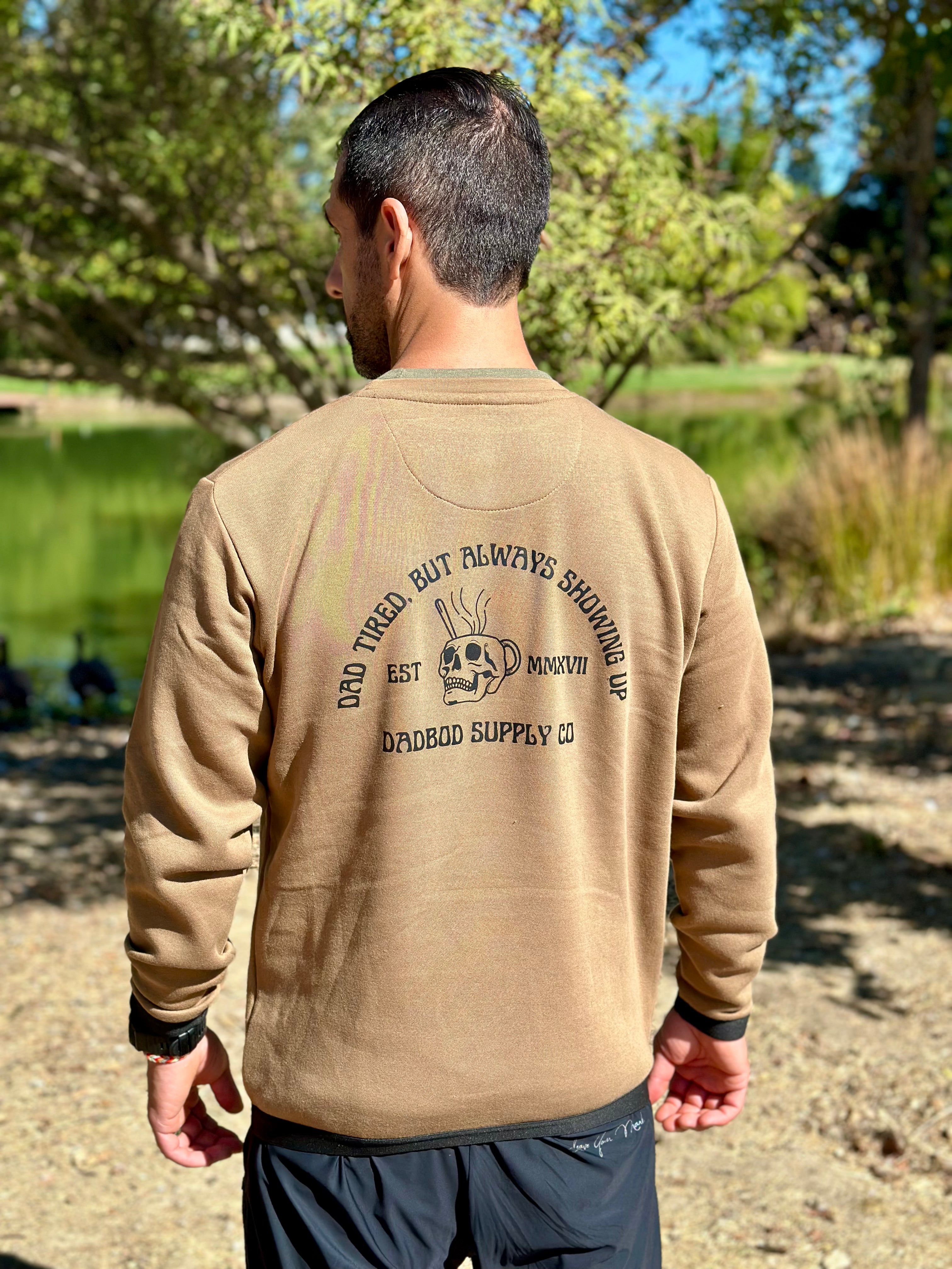 Dad Tired Crew Neck Sweatshirt