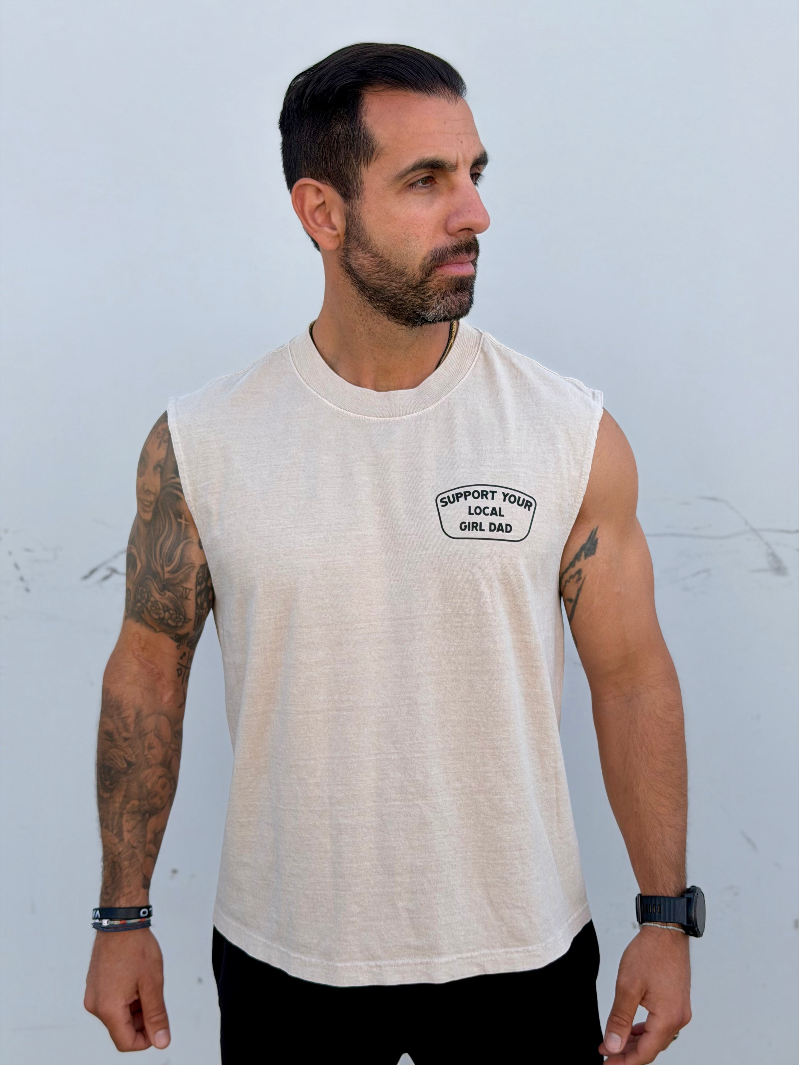 Support Your Local Girl Dad Cut Off Tank
