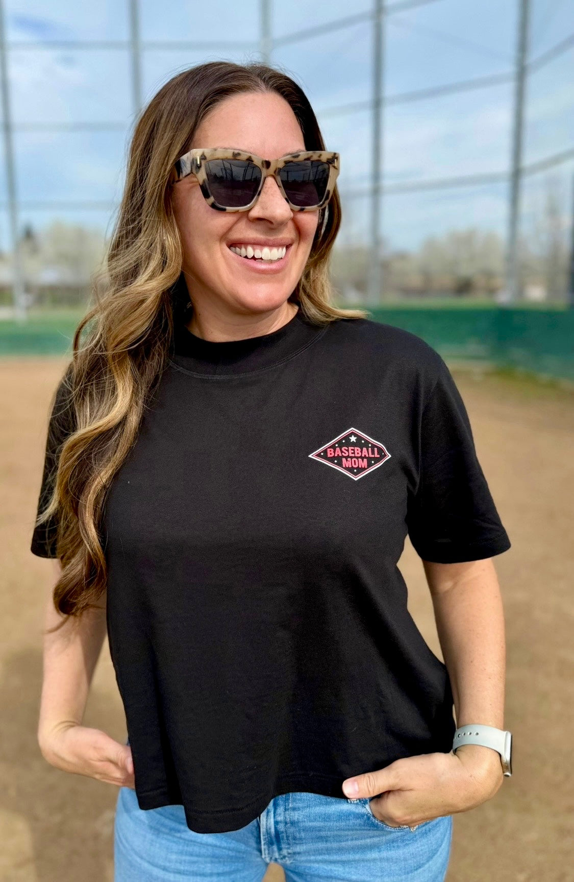 Raising Ballers - Baseball Moms Crop Shirt