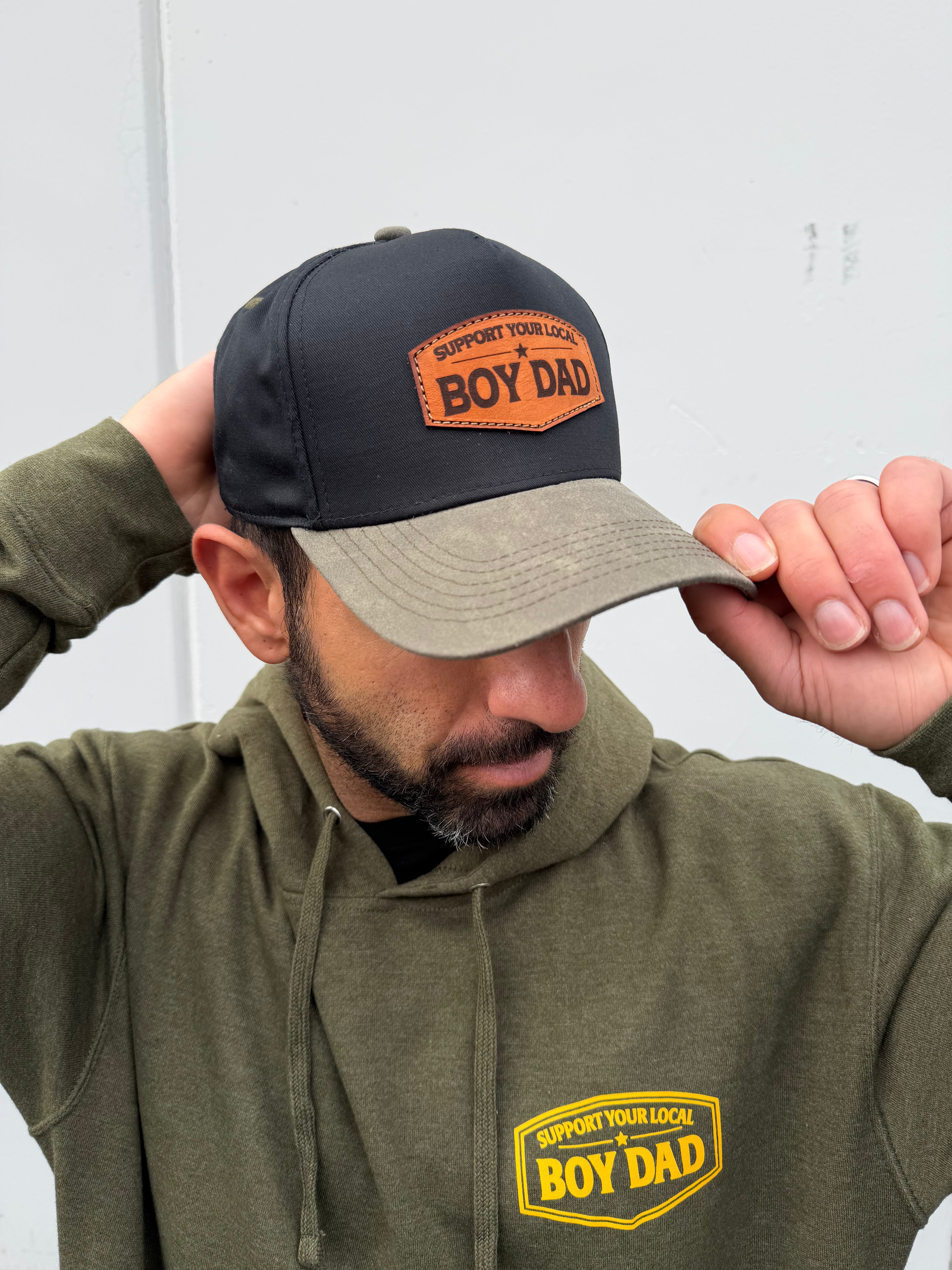 Support Your Local BOY Dad (Ironwood) - Leather Bill Edition