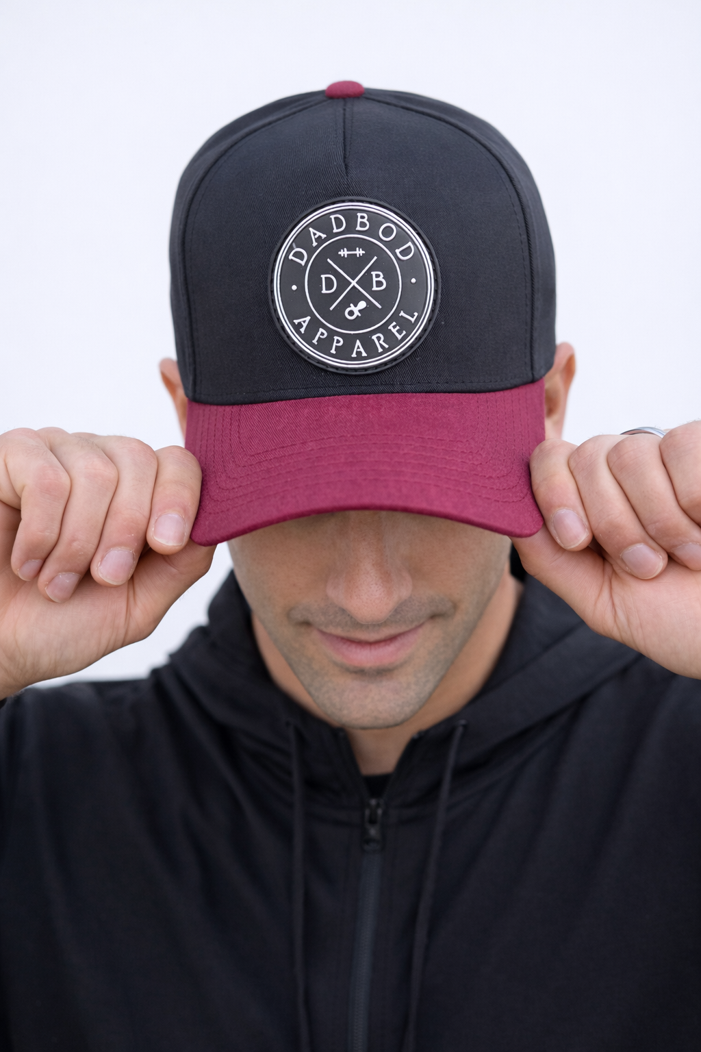 Dadbod Supply Co Logo Hat - Midnight Heat - Leather Bill Edition