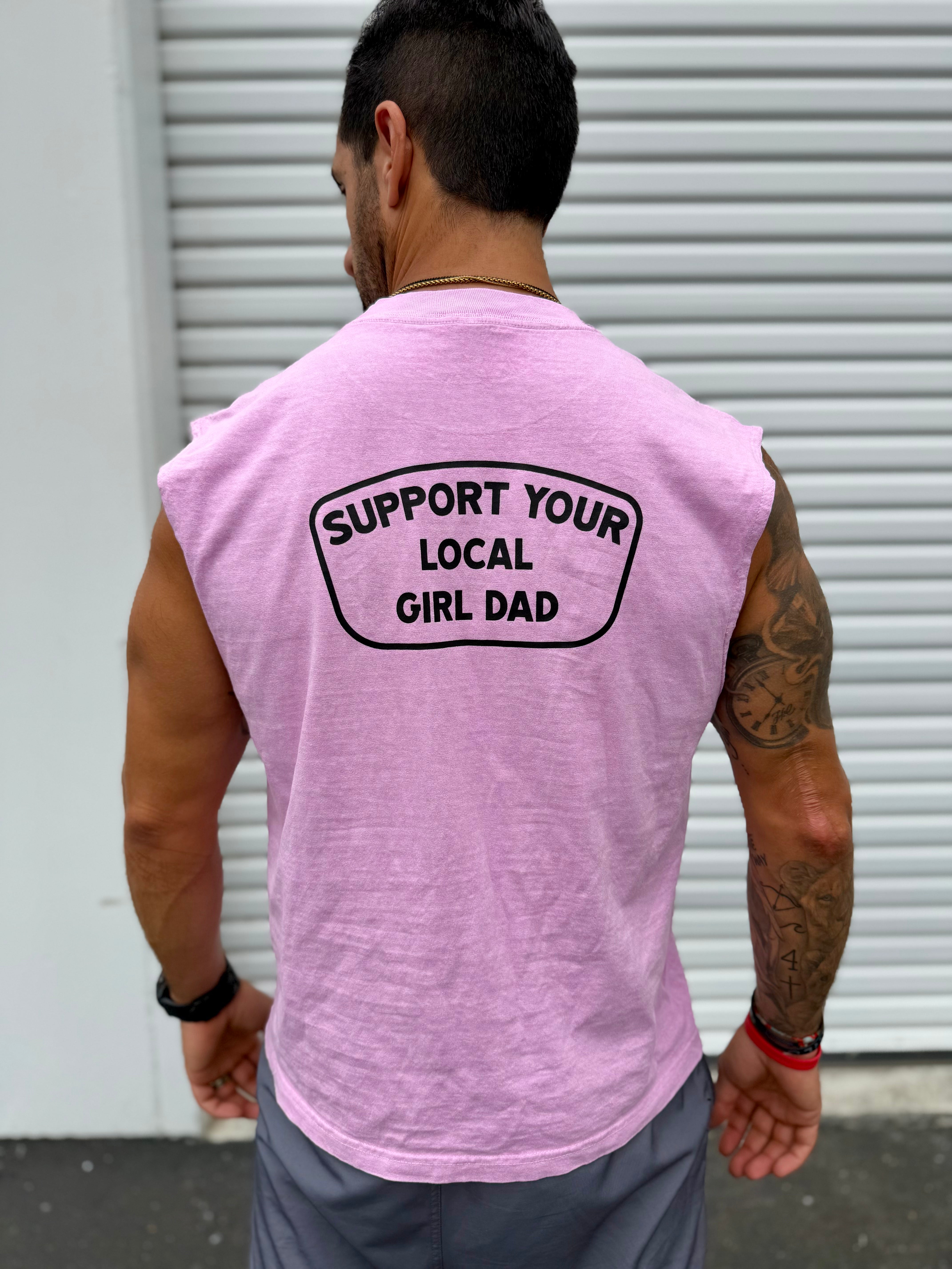 Support Your Local Girl Dad Cut Off Tank
