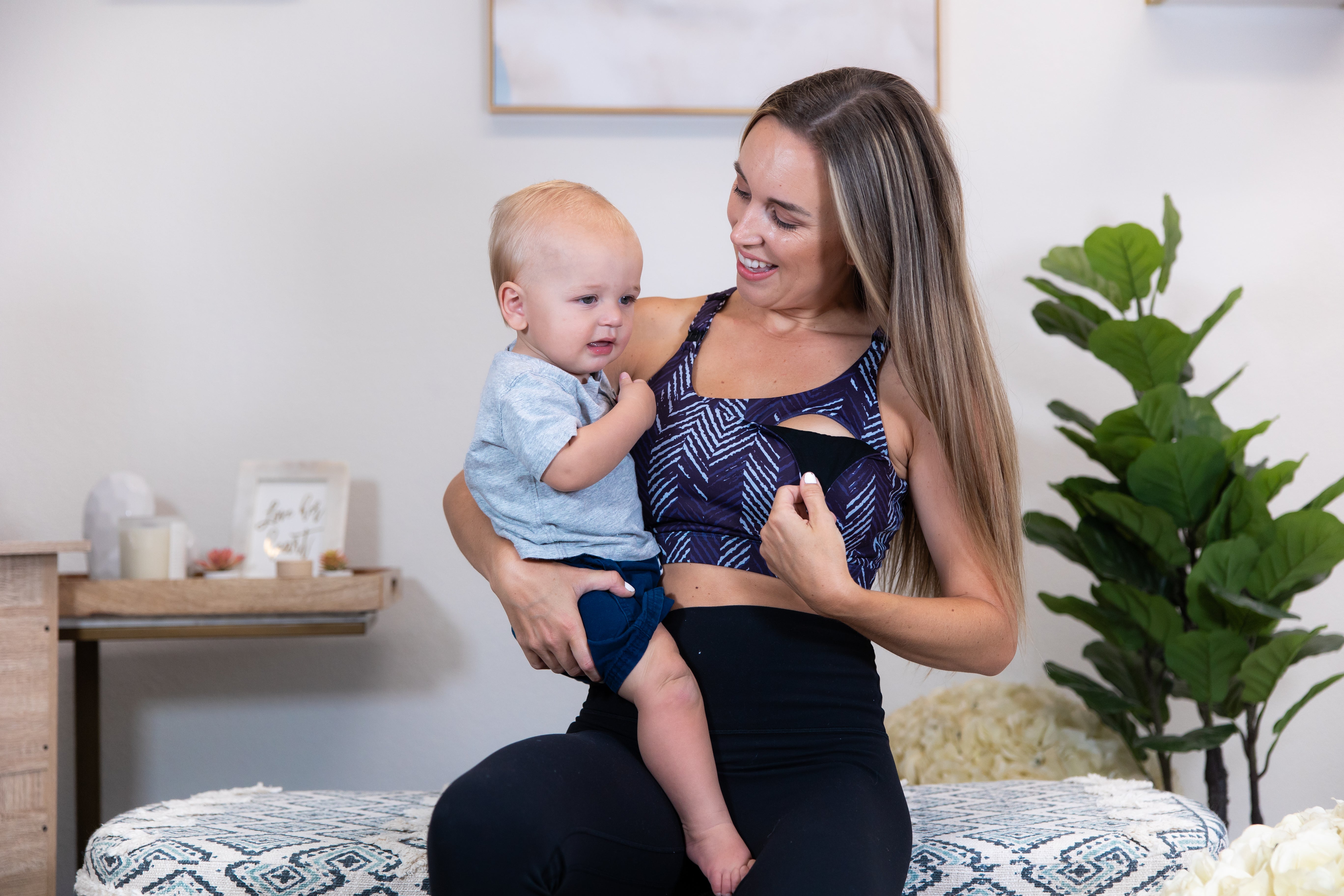 Ultra Comfort Active Nursing Bra (Midnight Chevron)