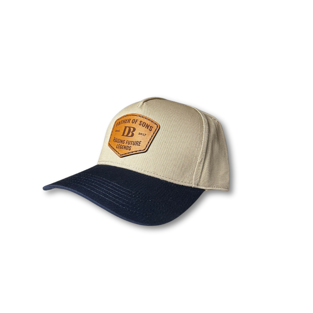 Father of Sons Leather Patch (A-Frame) Snapback