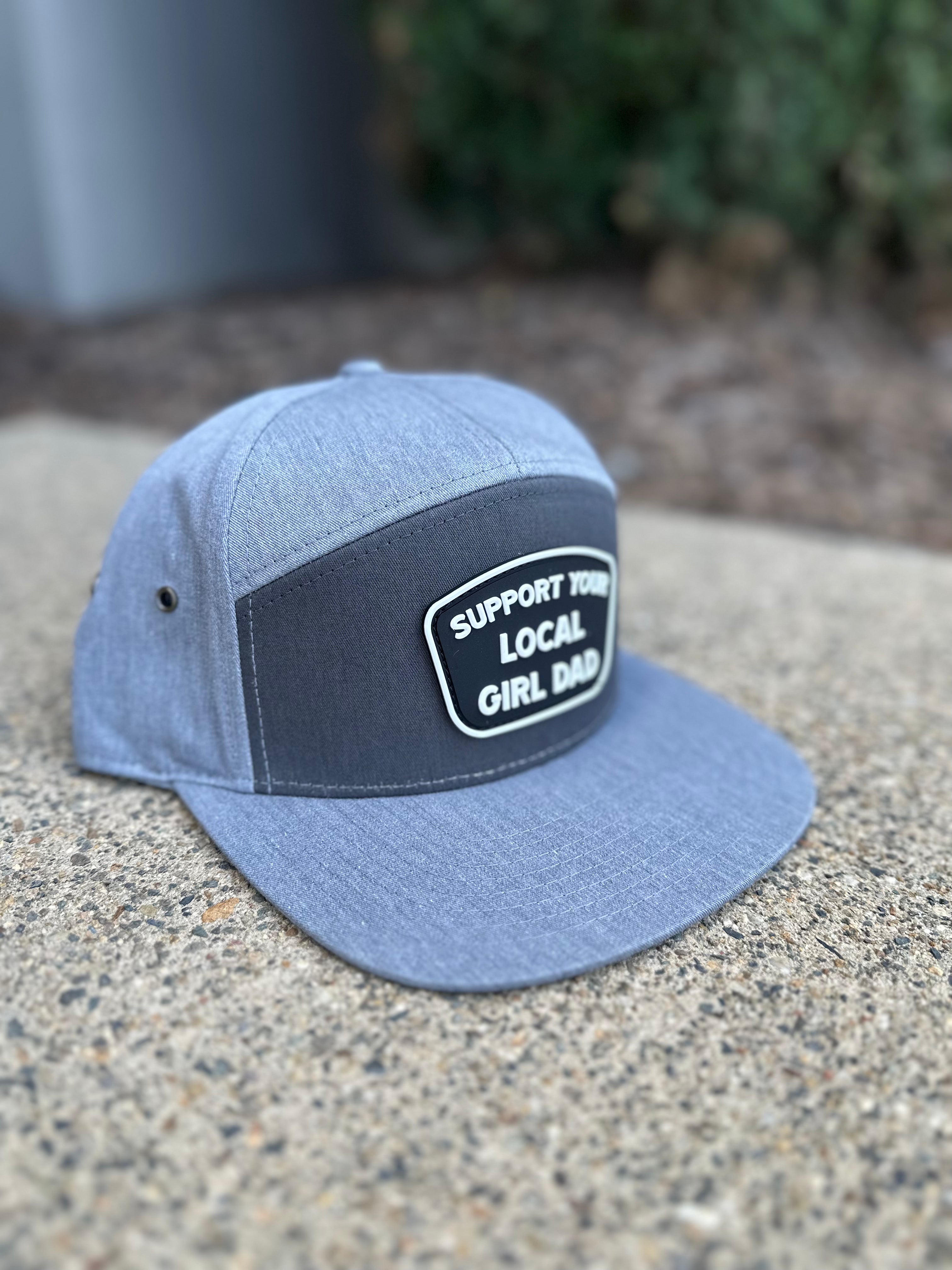 Support Your Local Girl Dad PVC Patch Hat (7 Panel StrapBack)w