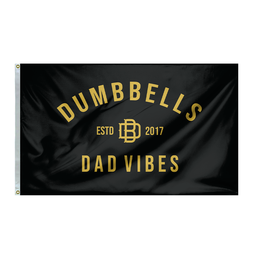 Dumbbells & DadVibes Flag