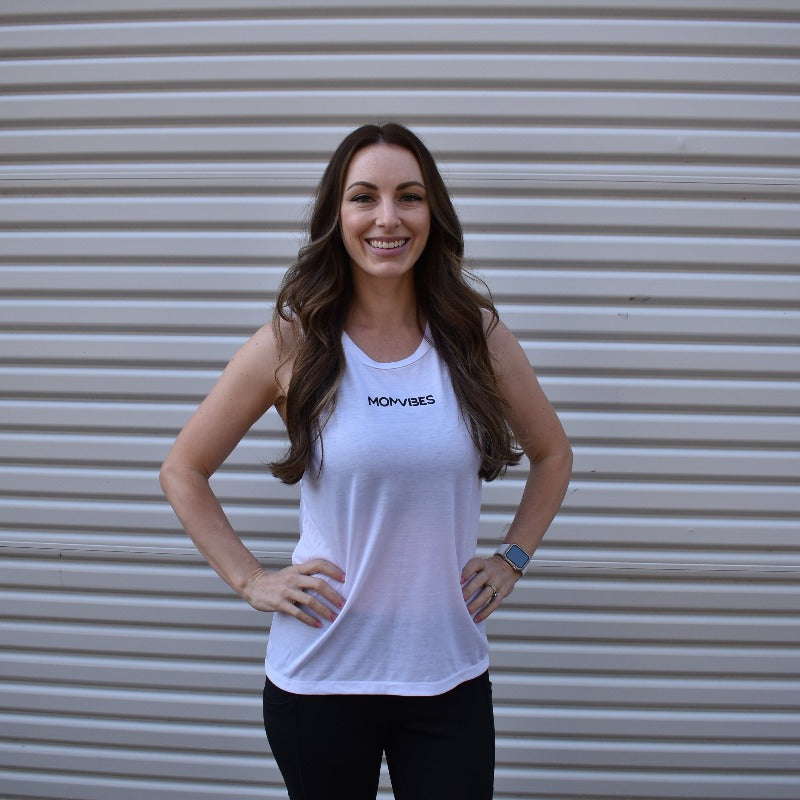 MomVibes Drop Arm Tank Top