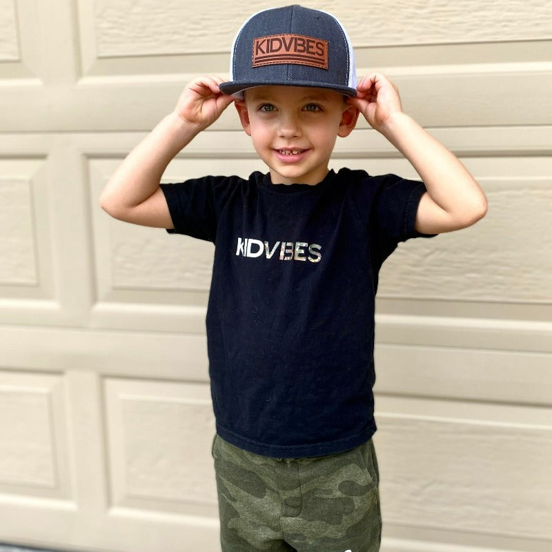 KIDVIBES KIDS SnapBack (Charcoal/White Mesh)