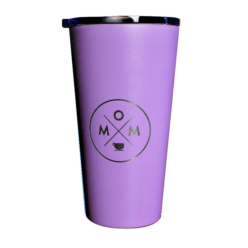 Mom Coffee Insulated 16oz Tumbler (Lavender)