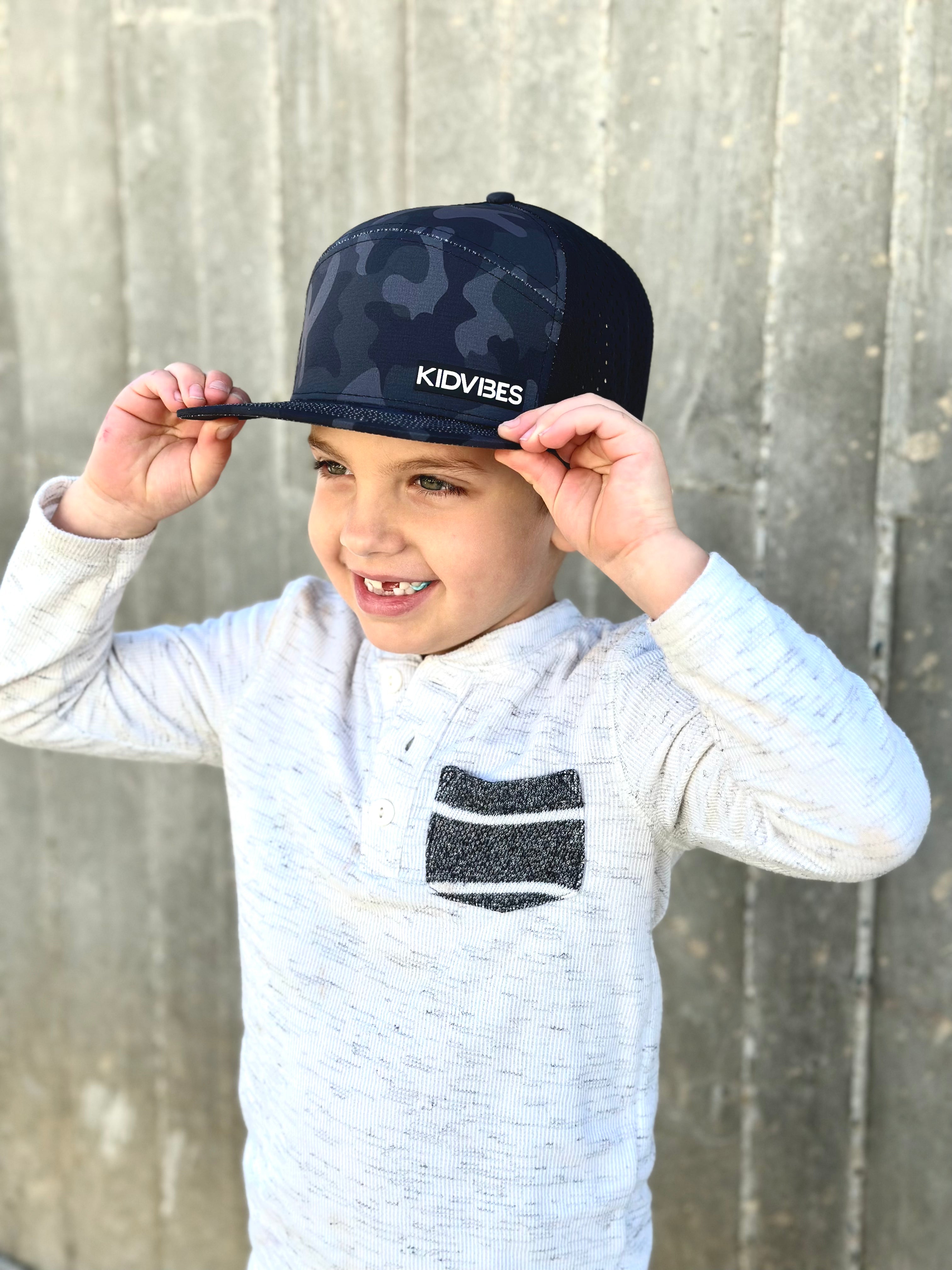 Premium Active 6-Panel KidVibes Hat (Multicam Black)