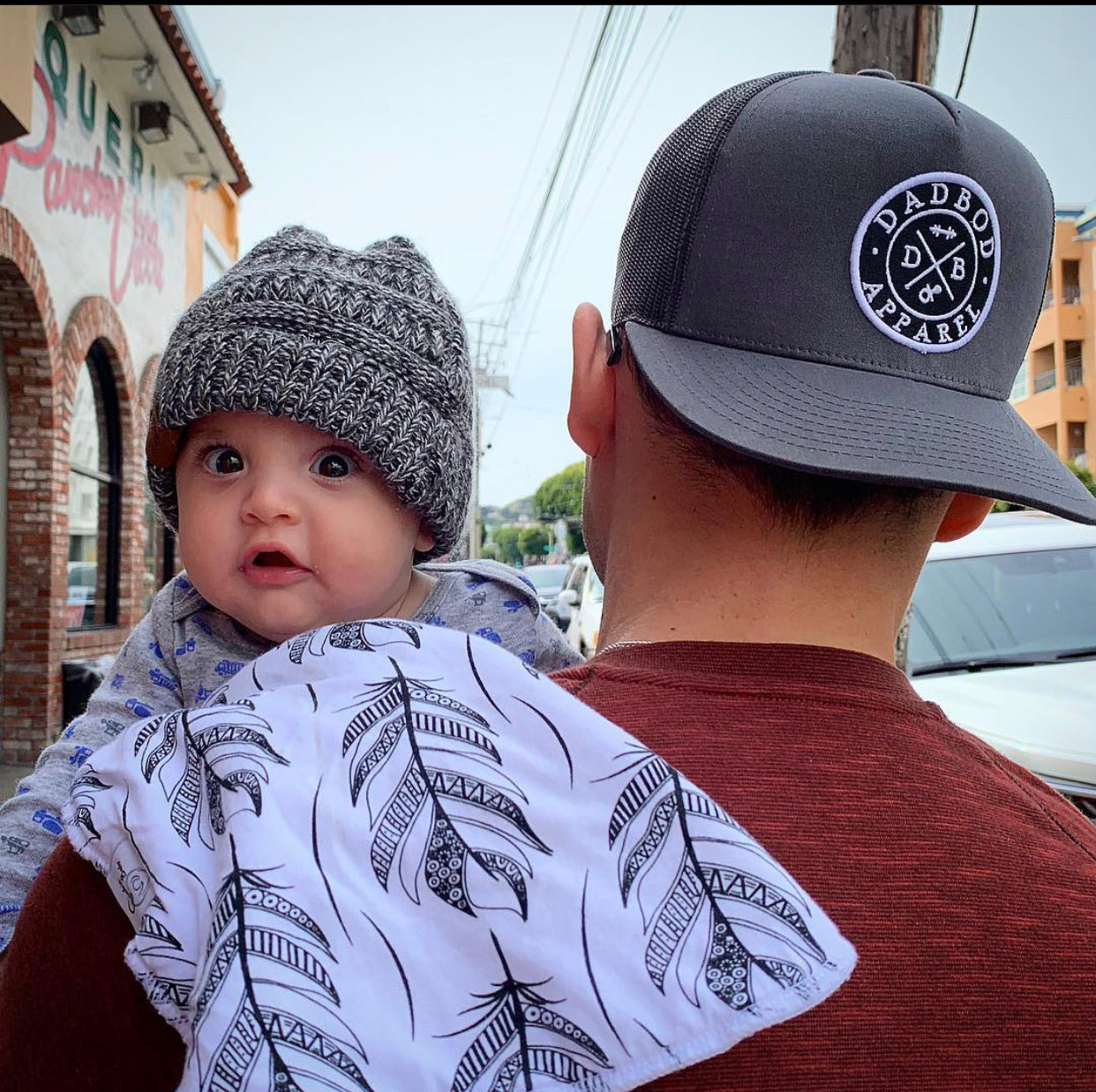 DadBod Classic Logo Snapback - Charcoal Grey and Black