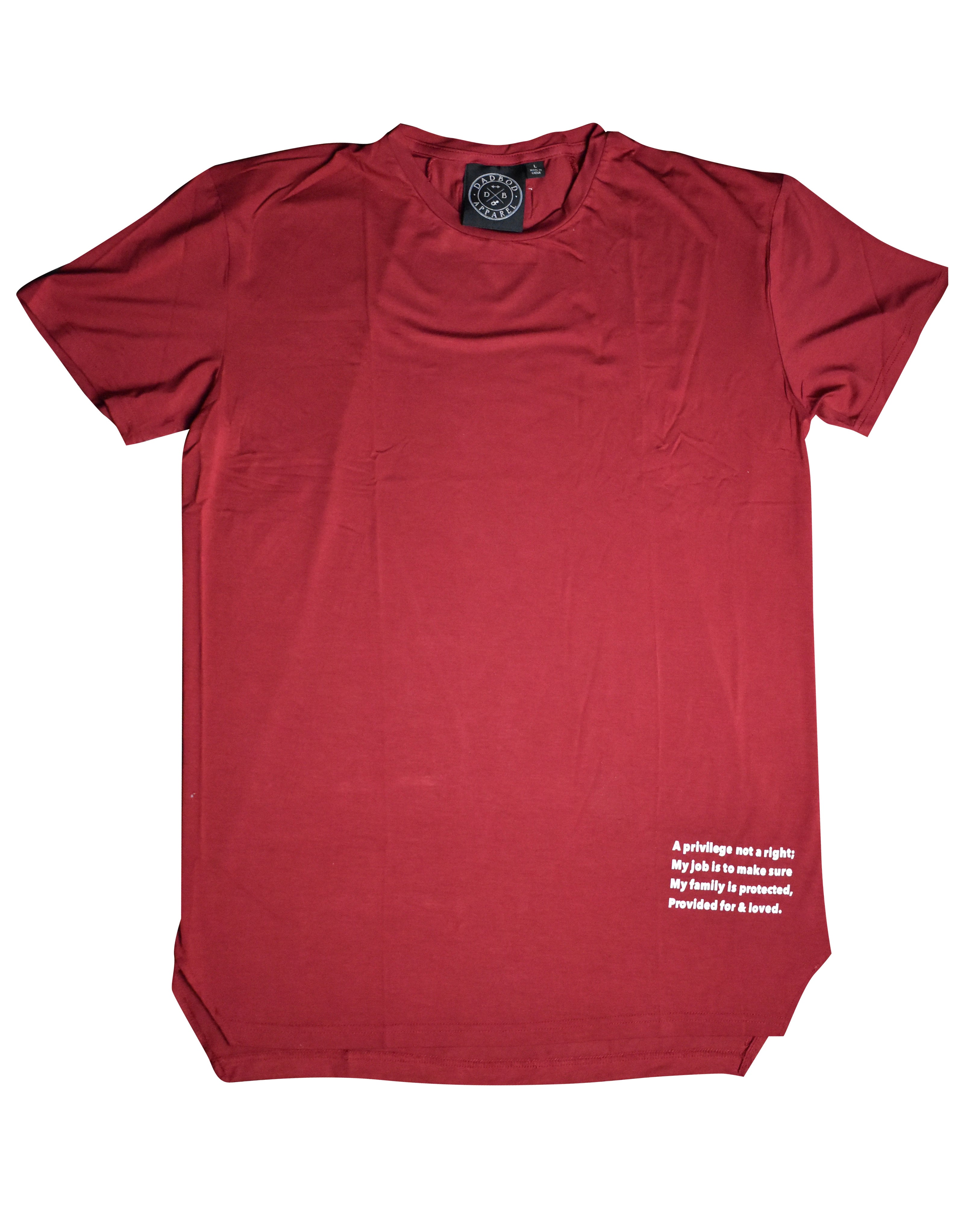 'The Code' Premium Drop Tail Shirt (Fire Red)