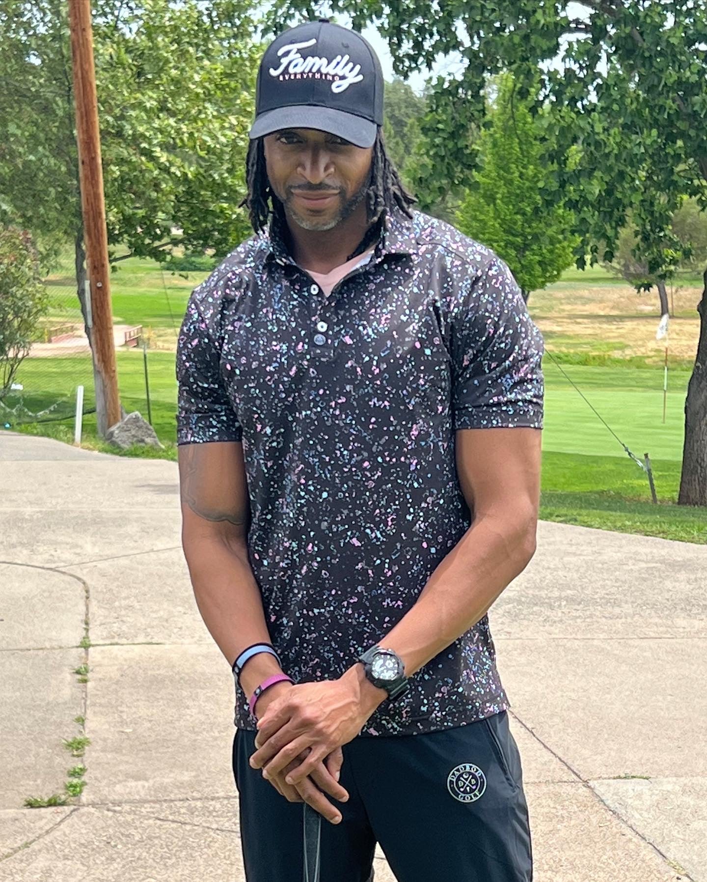 DadBod Golf Polo (Black Splatter)