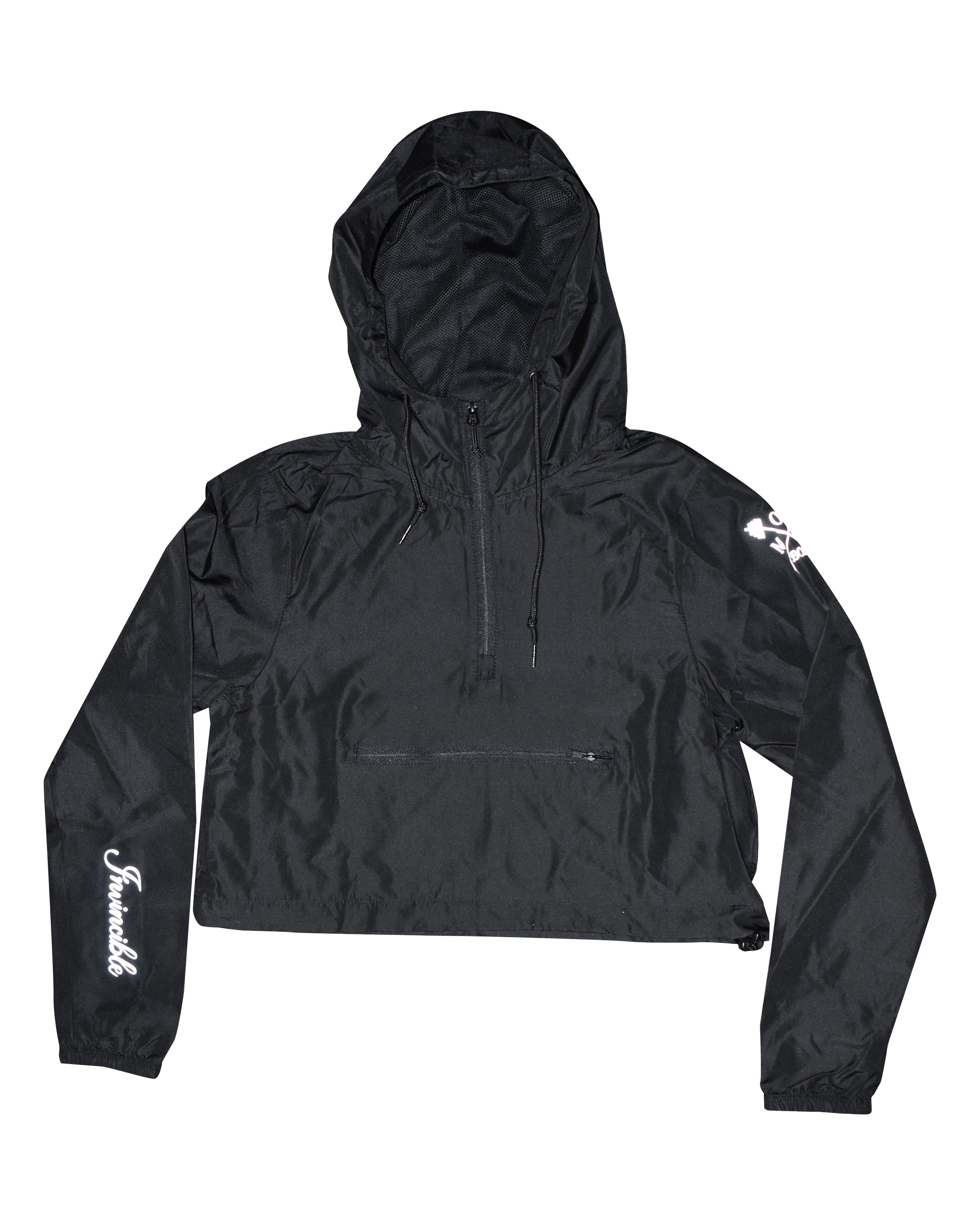 Cropped Women's Windbreaker (Black)