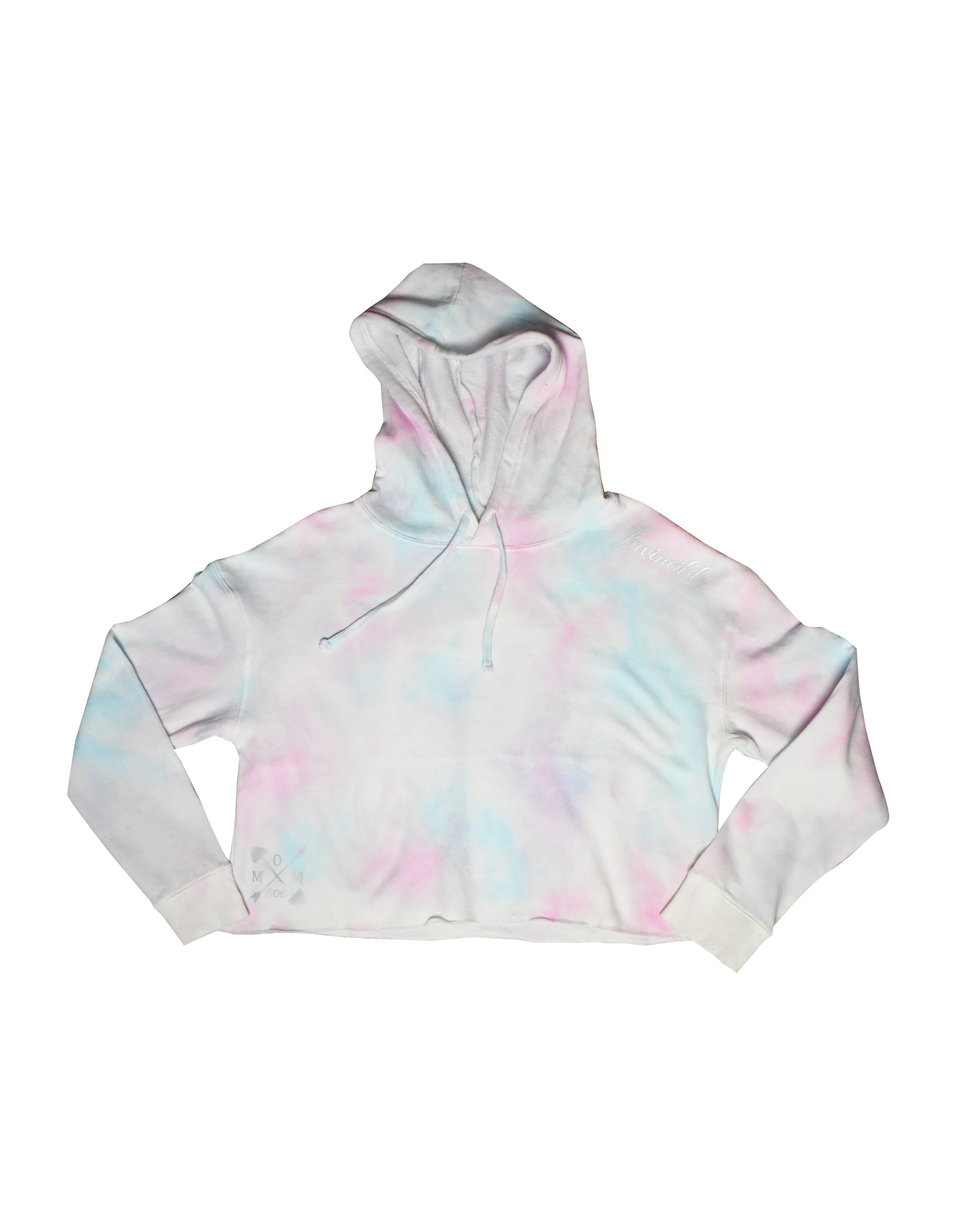 Invincible Cropped Women's Hoodie (Cotton Candy)