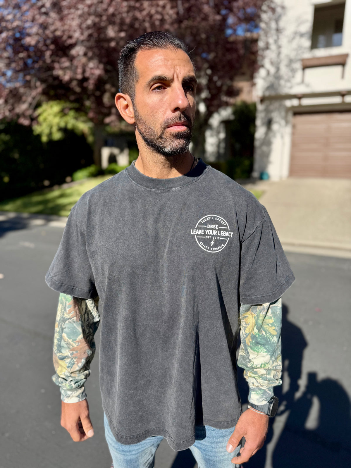 Leave Your Legacy - Vintage Black/Tree Camo Long Sleeve