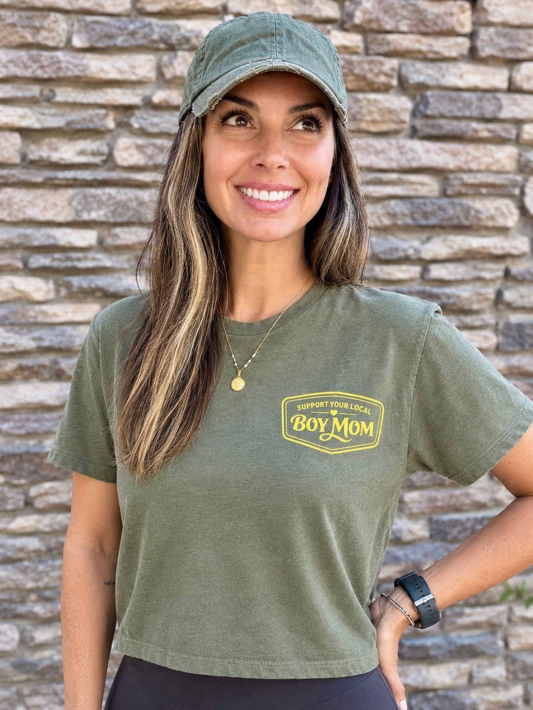 Support Your Local BOY MOM V.2 - Crop Shirt