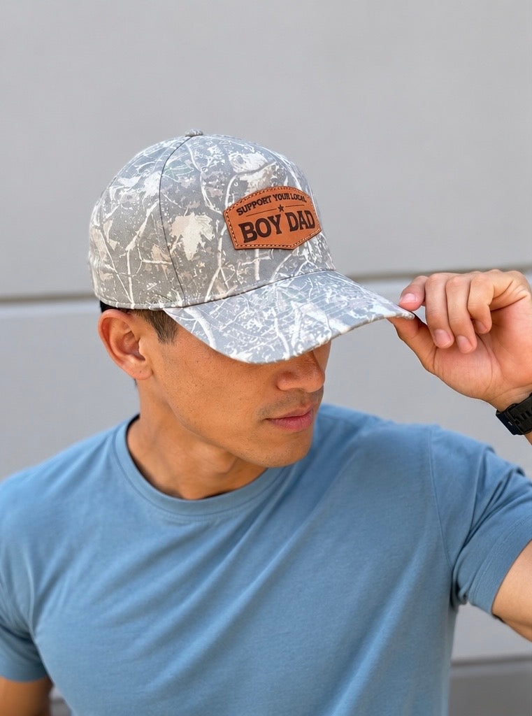 Support Your Local Boy Dad Tree Camo A-Frame Hat