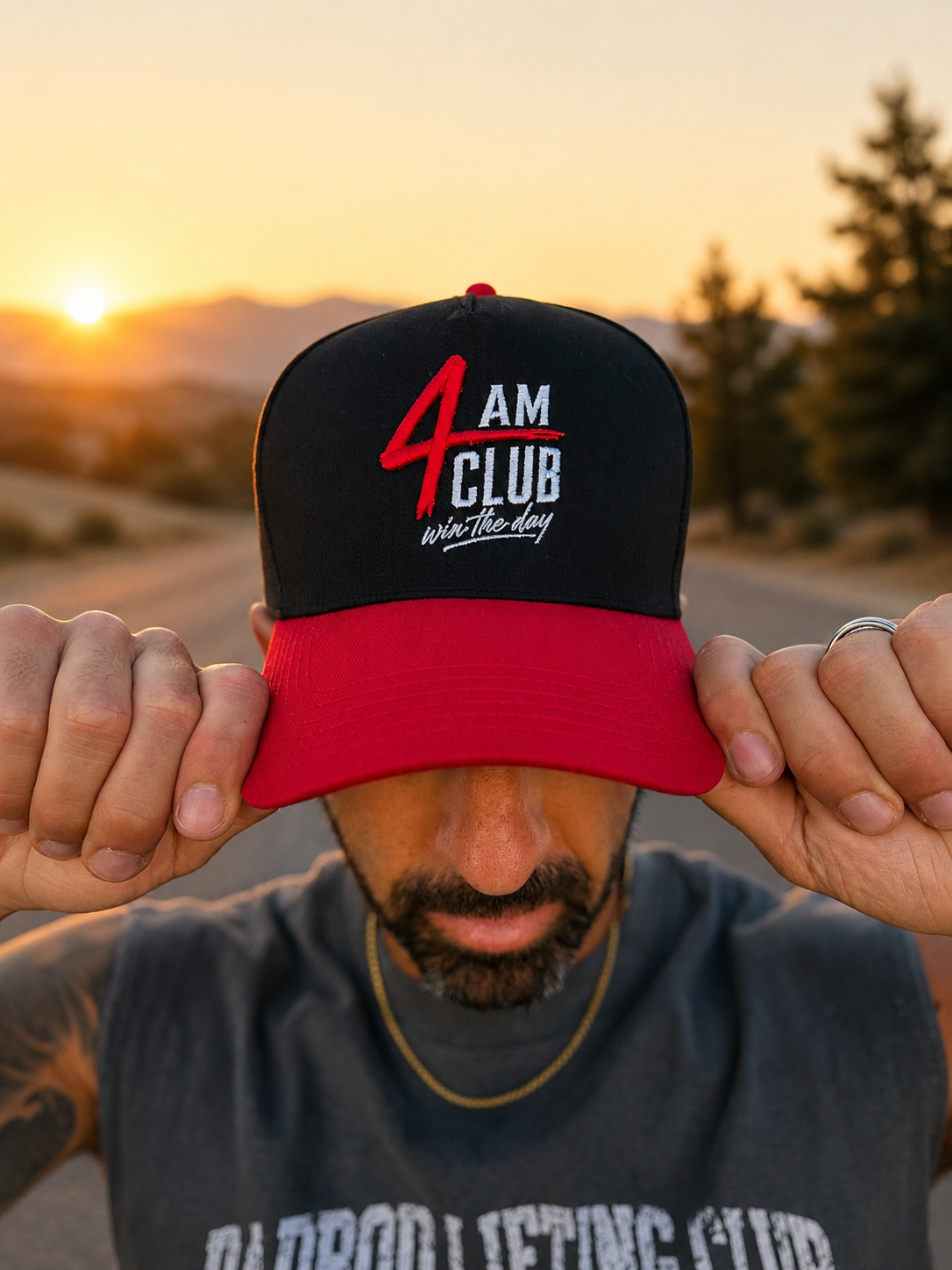 4AM Club 5 Panel A-Frame SnapBack (Black/Red Trucker) - COMING SOON