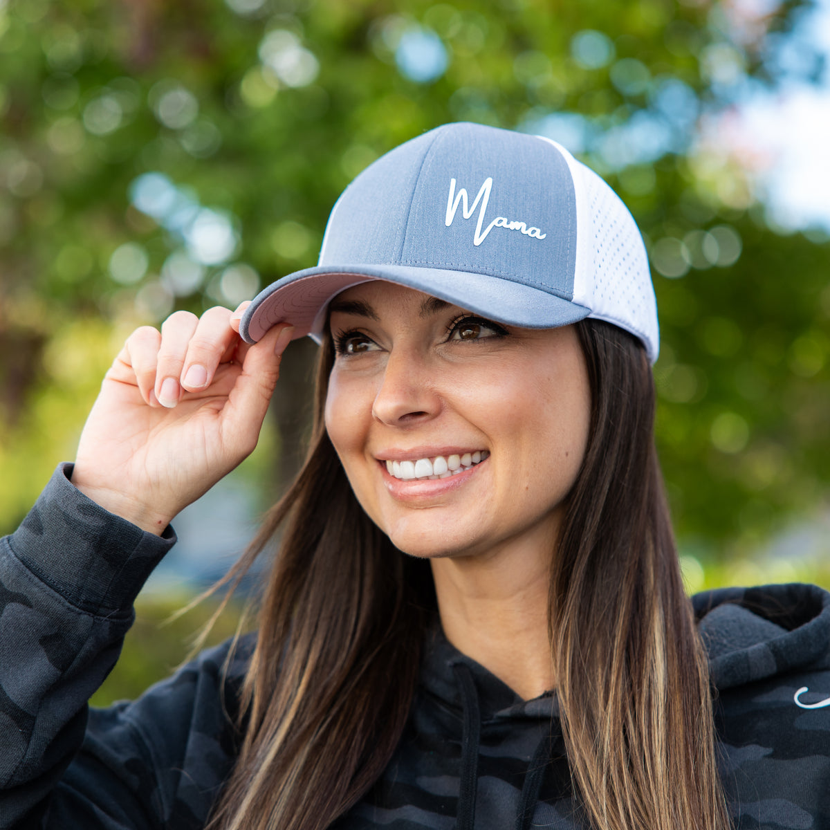 M.A.M.A. - Women\'s Grey Hightail Hat With White Bow - Golf Cap Women main image 3