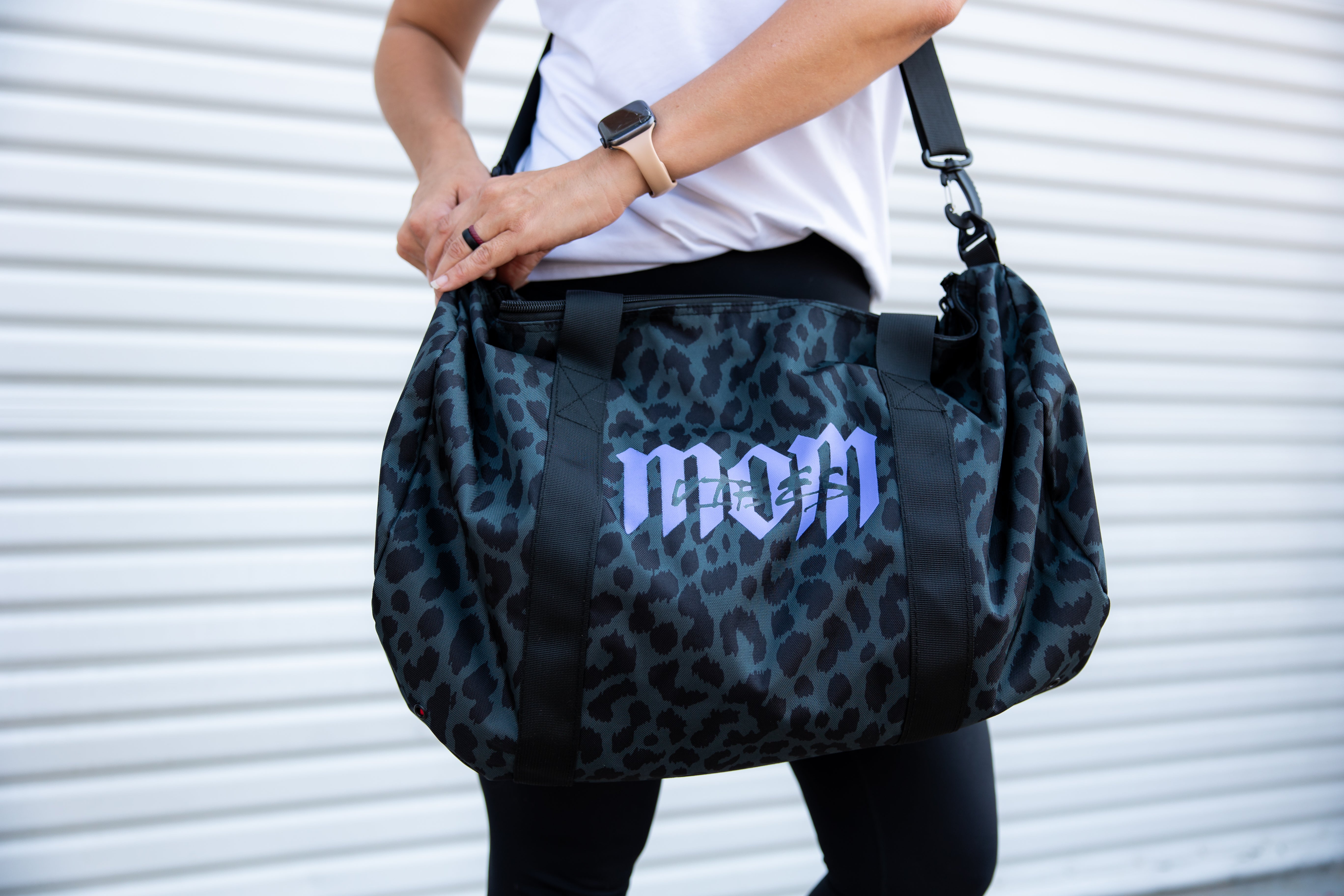 MomVibes All-Purpose Duffel (Black Cheetah)