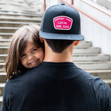 Support Your Local Girl Dad Flat Bill Trucker