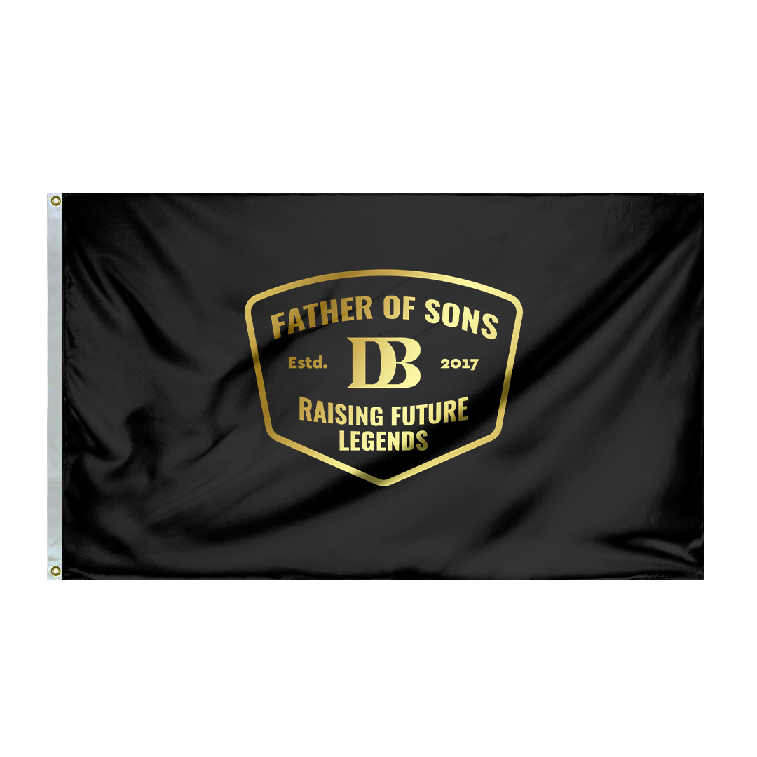 Father of Sons Flag (Black/Gold)