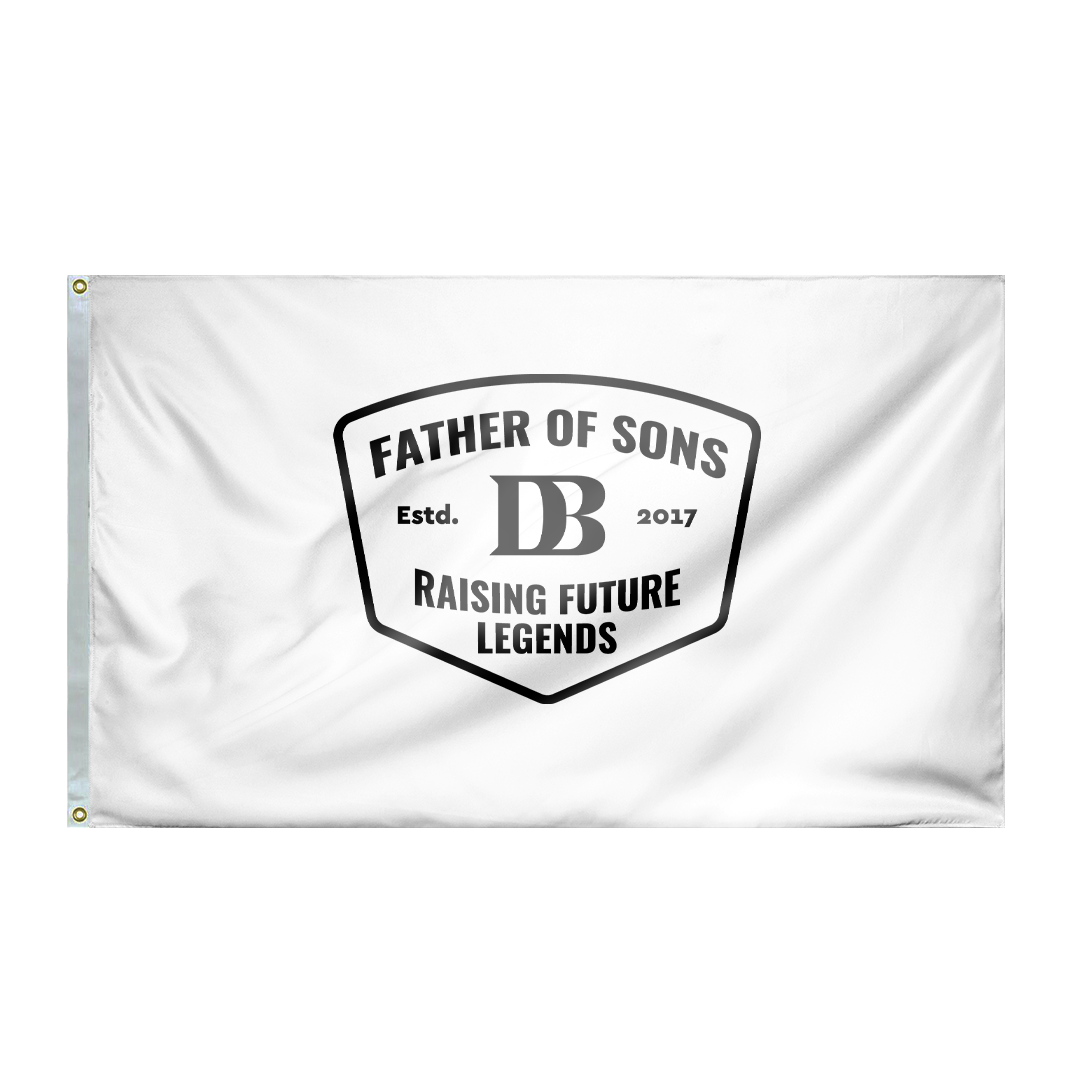 Father of Sons Flag (White/Black)