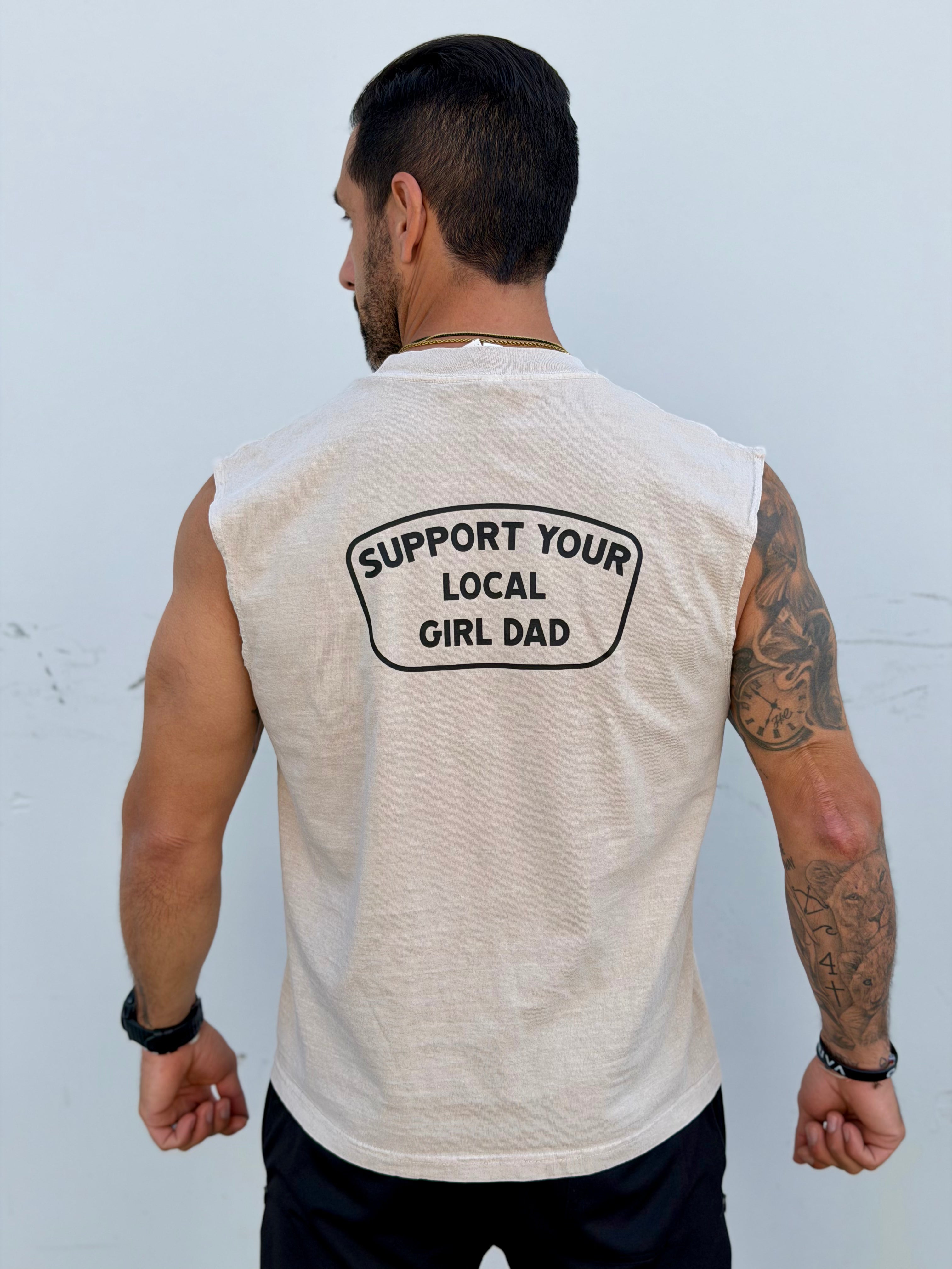 Support Your Local Girl Dad Cut Off Tank