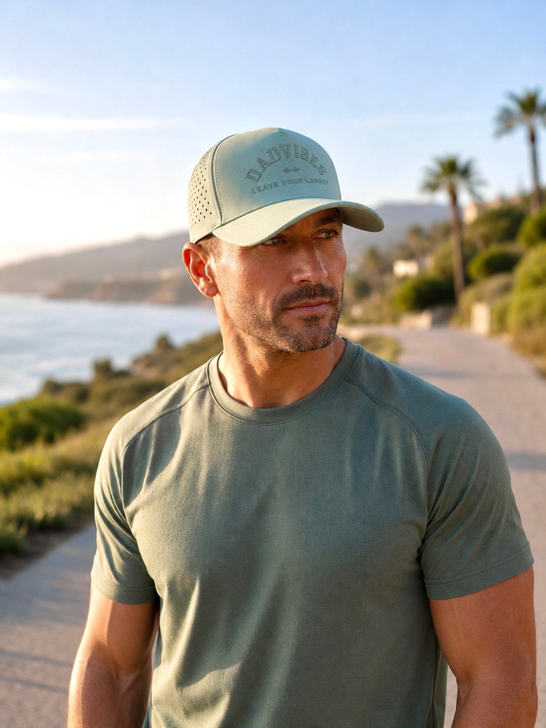 Premium Active DadVibes Legacy 5 Panel SnapBack (Tonal Sage)