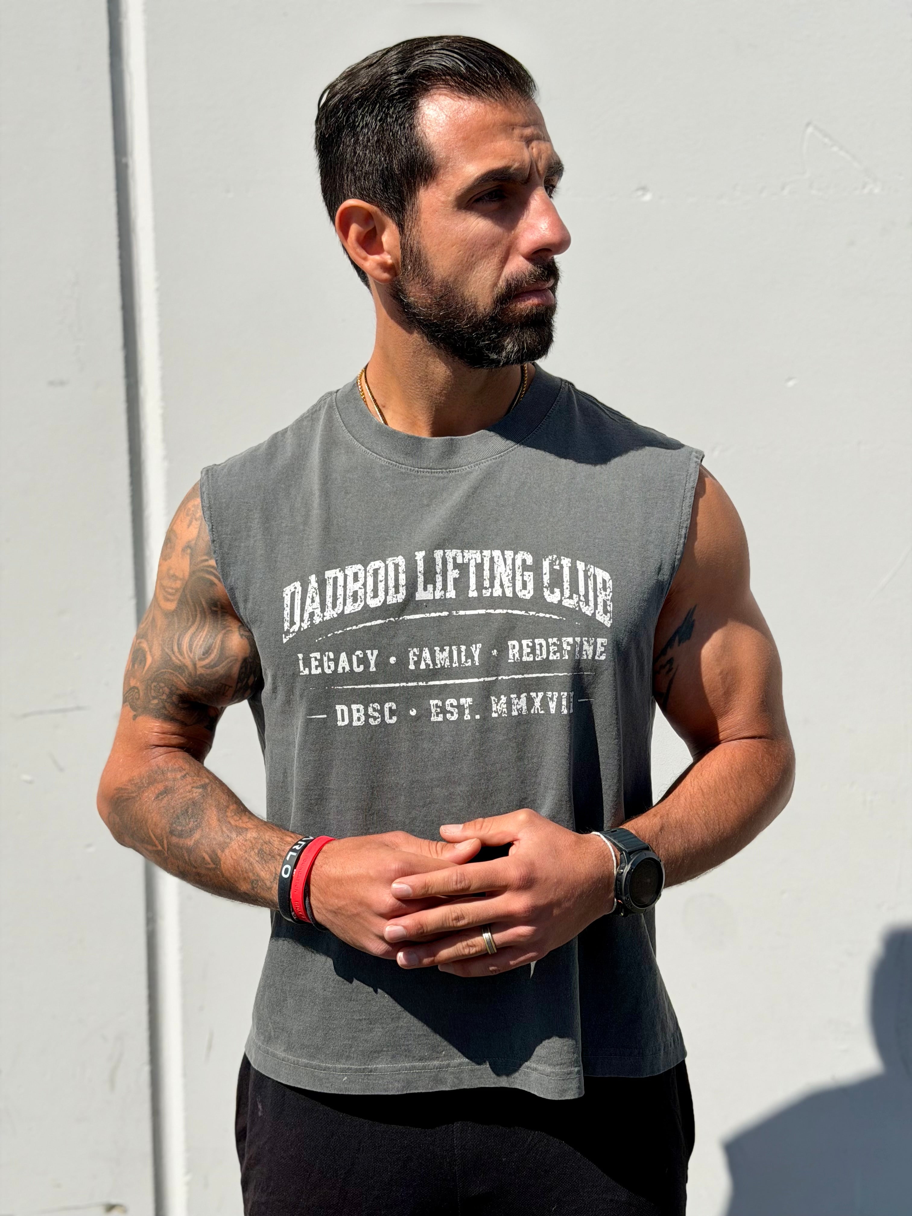 Dads Lifting Club Cut Off Tank