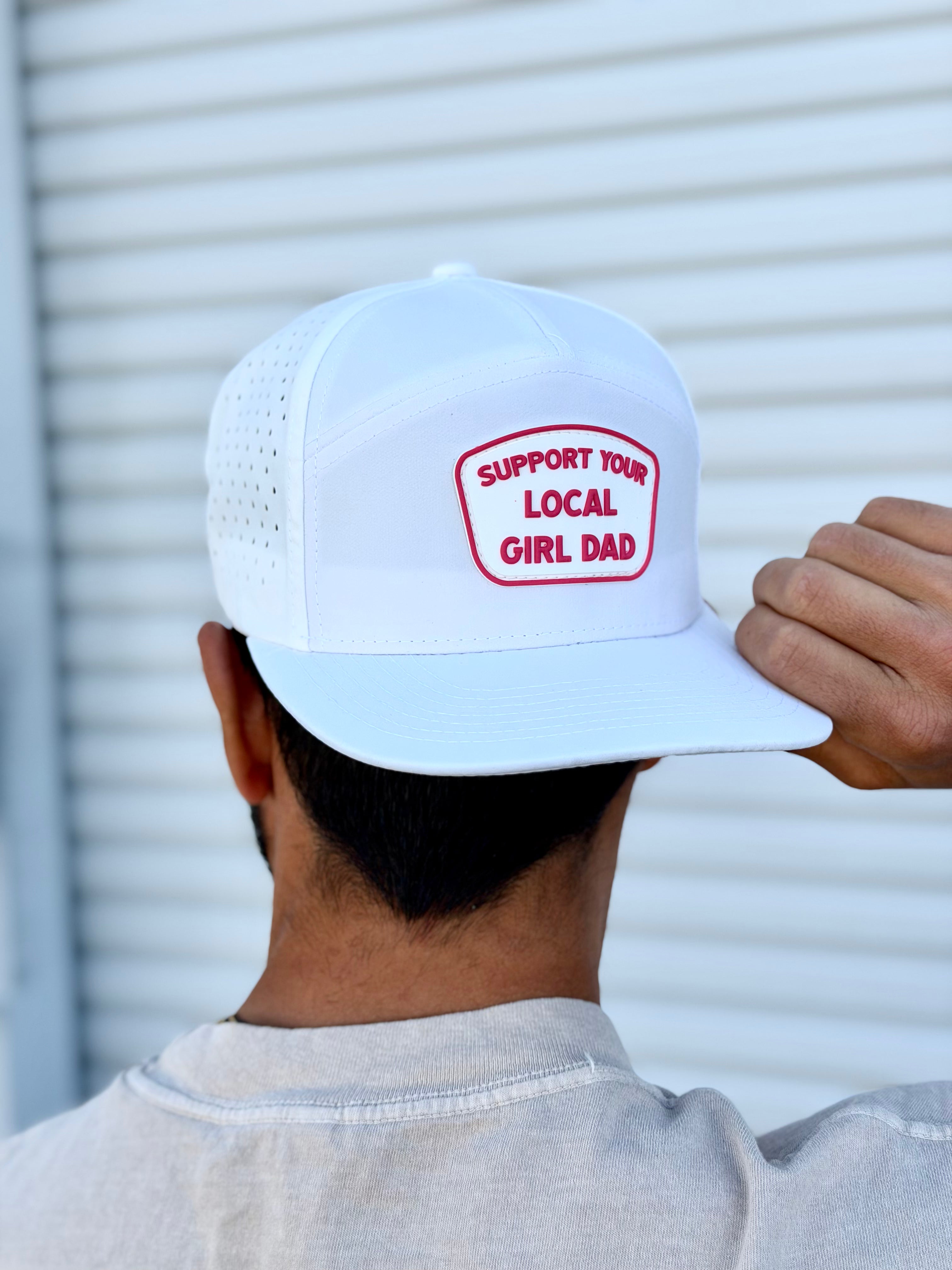 Premium Active Support Your Local Girl Dad PVC Patch Hat