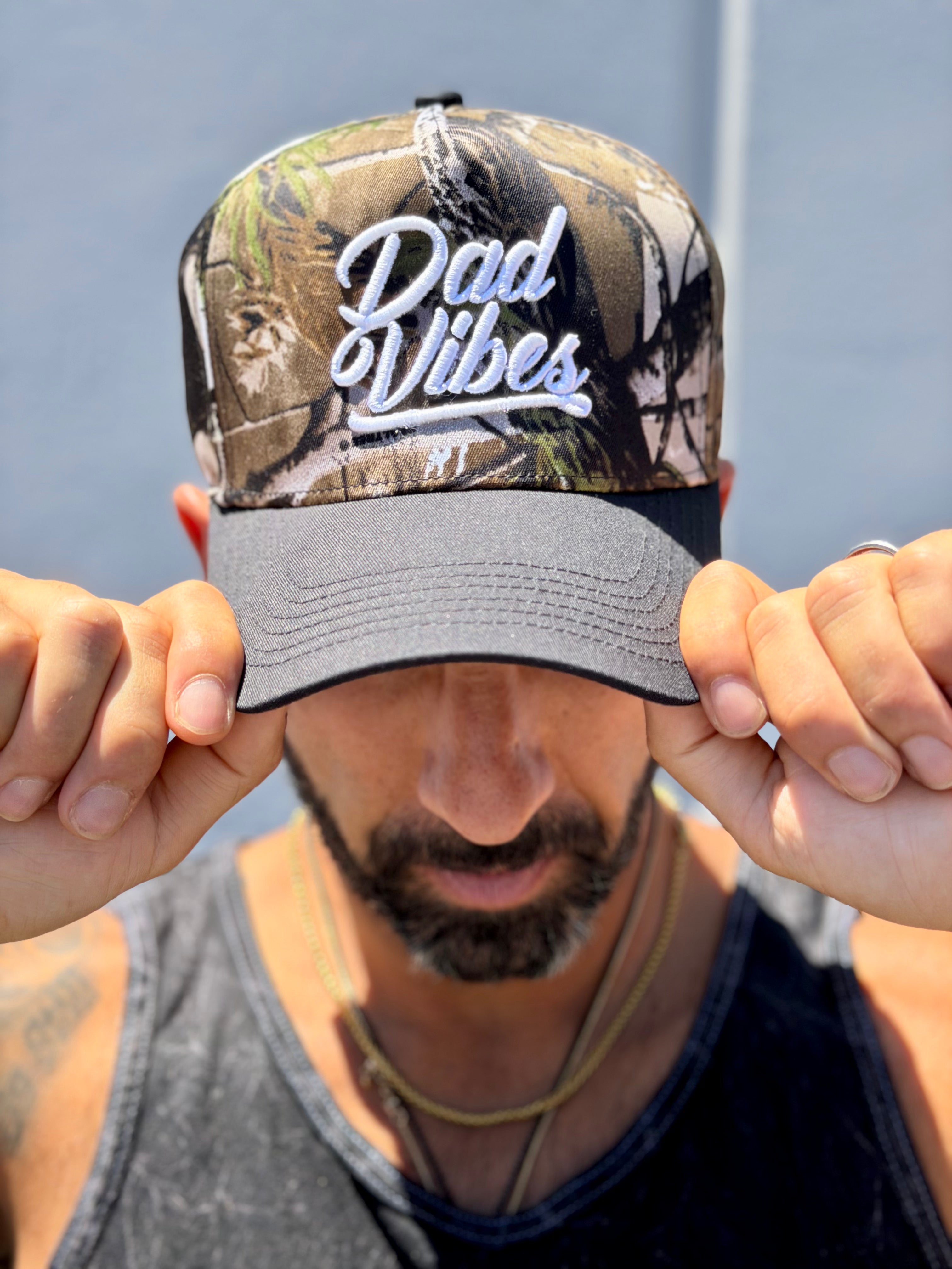 Dadvibes Script Puff 5 Panel - Tree Camo/Black Bill