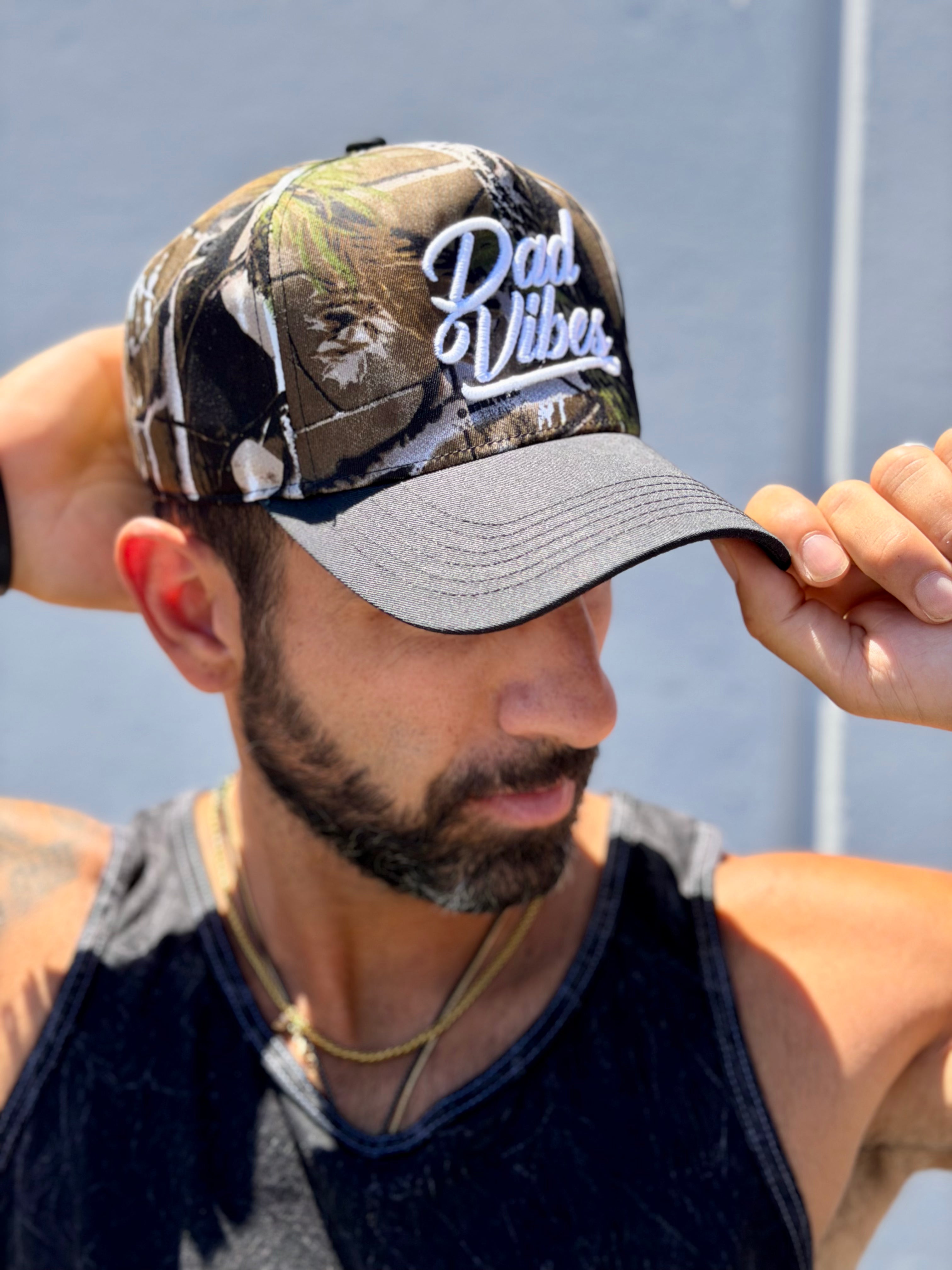 Dadvibes Script Puff 5 Panel - Tree Camo/Black Bill
