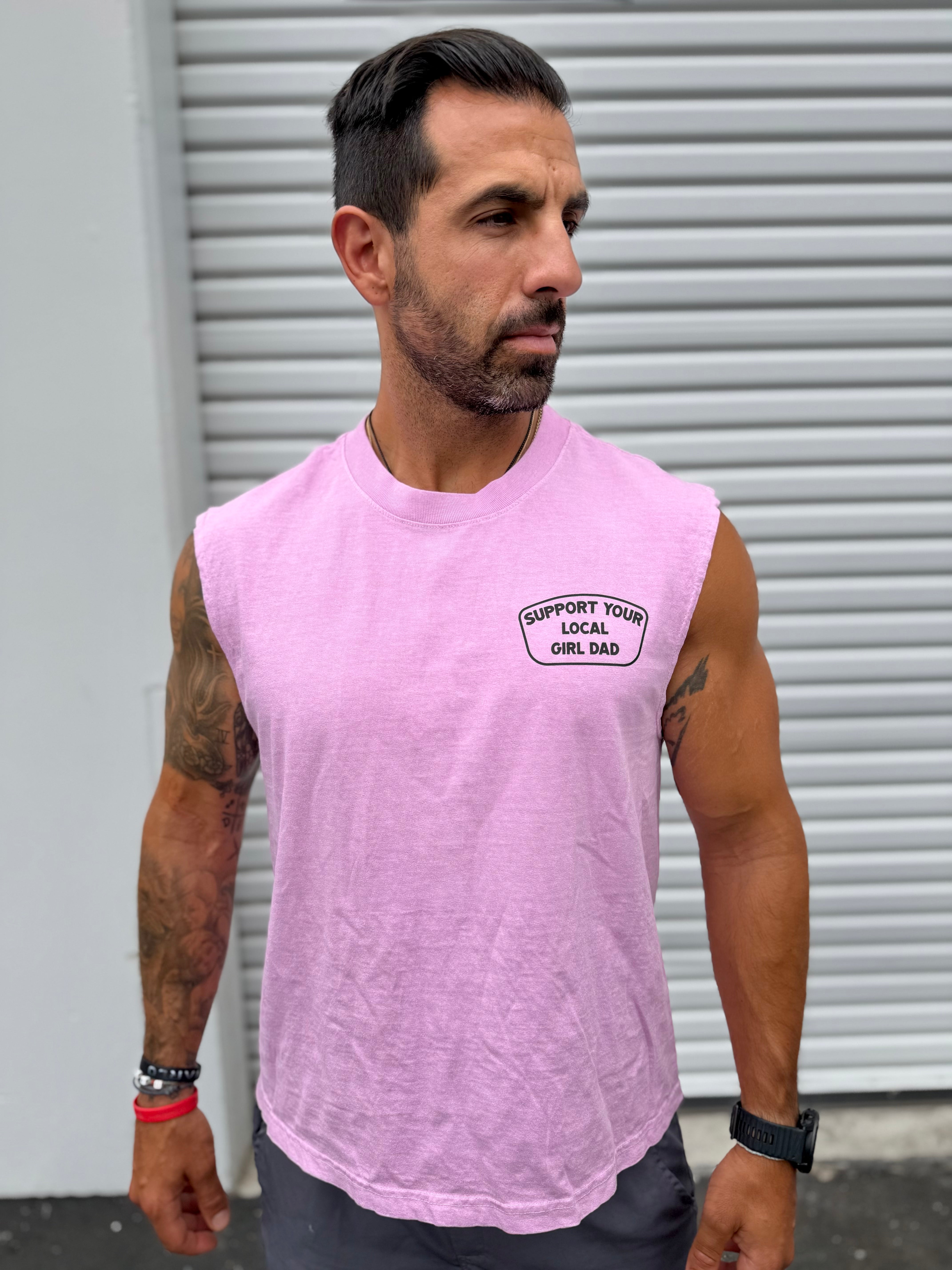 Support Your Local Girl Dad Cut Off Tank