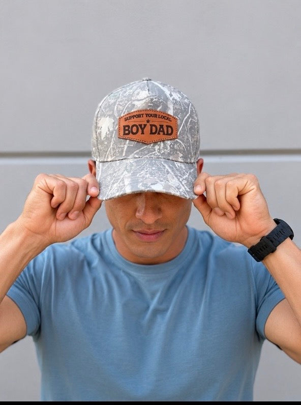 Support Your Local Boy Dad Tree Camo A-Frame Hat